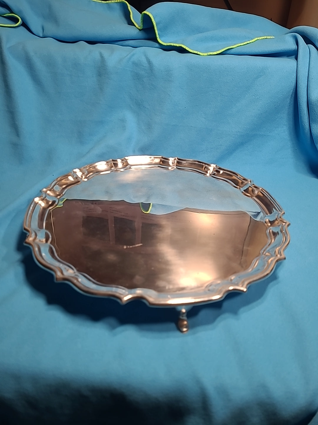 Solid Silver Footed Waiter ,1933 , Baker Brothers Silver LTD , Birmingham, 537 g