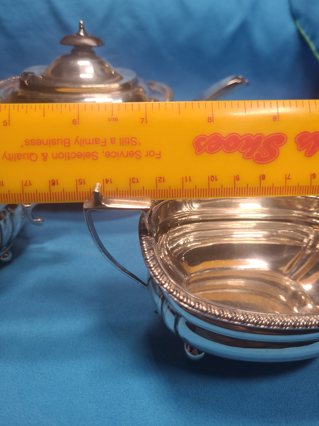 George V Silver 3 Piece Tea Set, Regency Style by John Hunt Of Preston in 1913