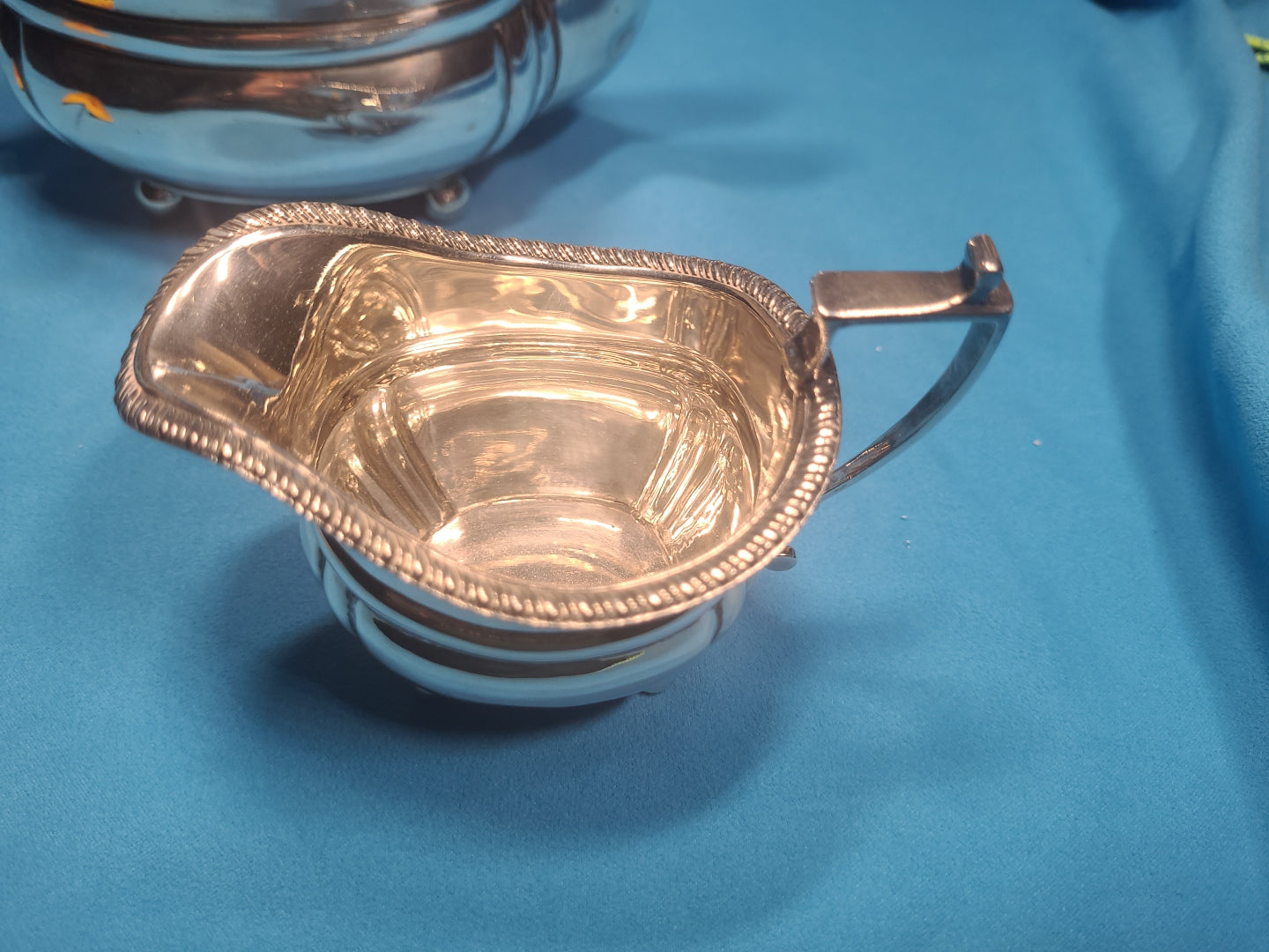George V Silver 3 Piece Tea Set, Regency Style by John Hunt Of Preston in 1913