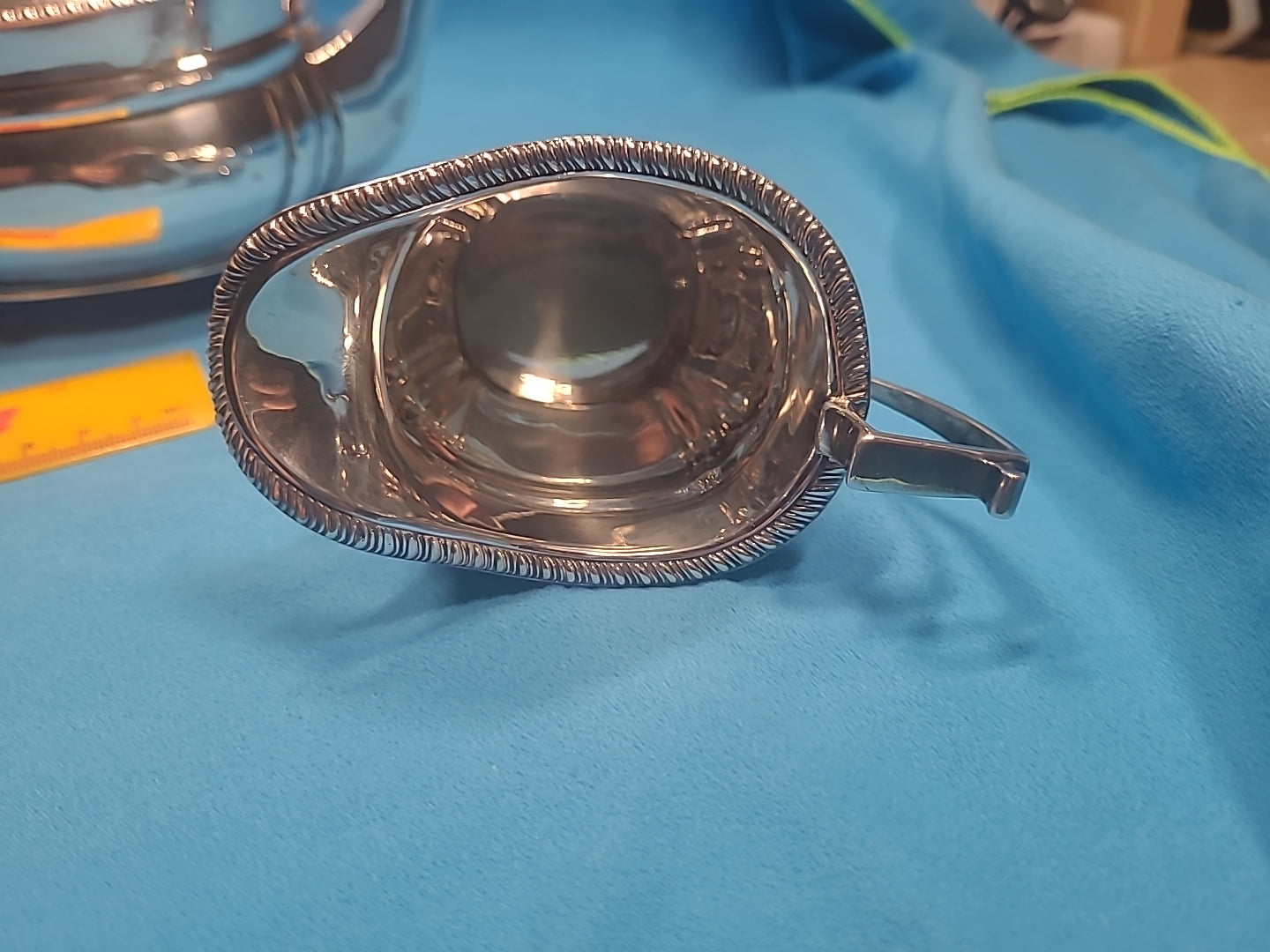 George V Silver 3 Piece Tea Set, Regency Style by John Hunt Of Preston in 1913