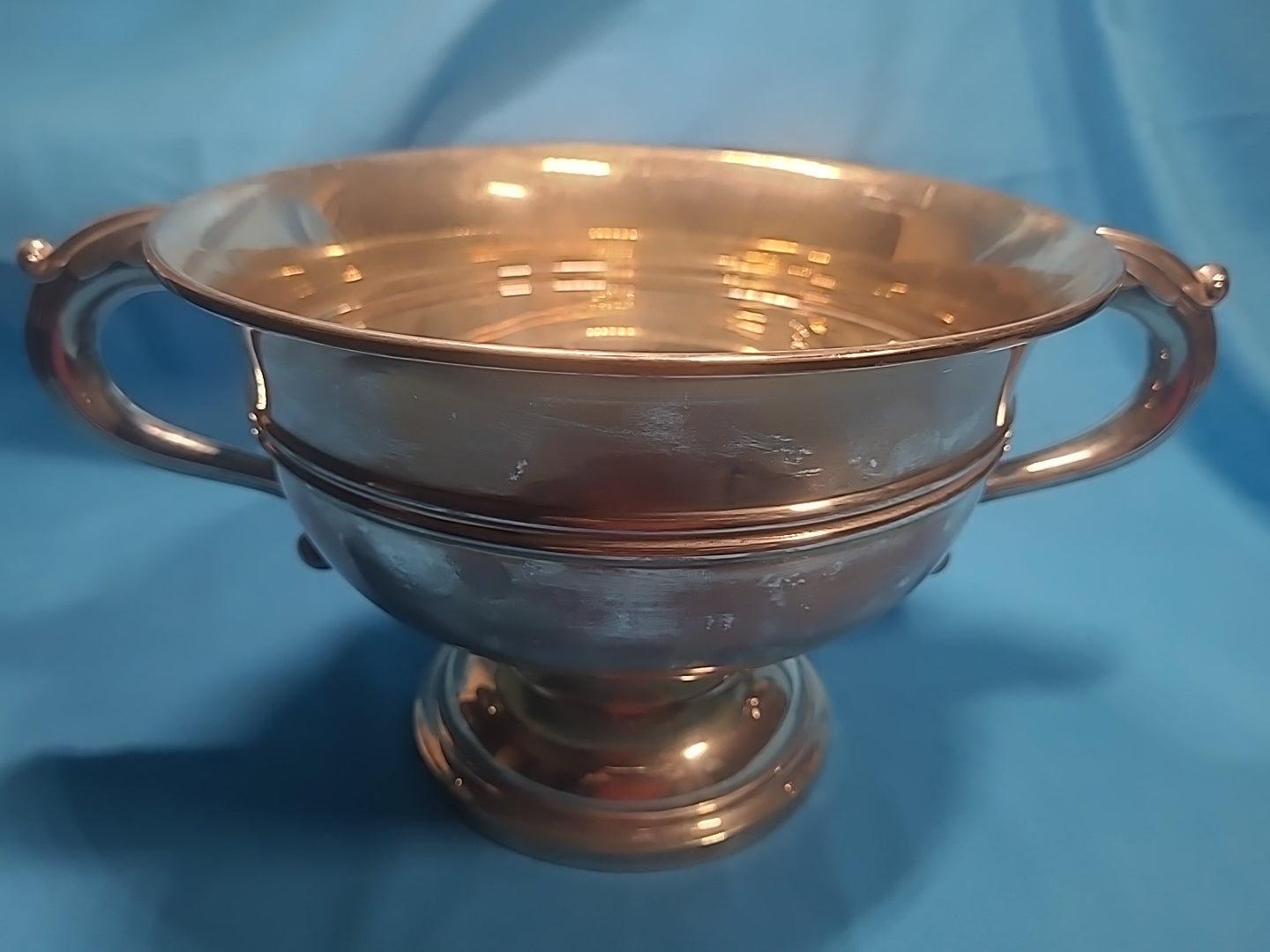 Walker & Hall Sterling Silver Twin Handled Bowl 1925 Sheffield 700g Vtg