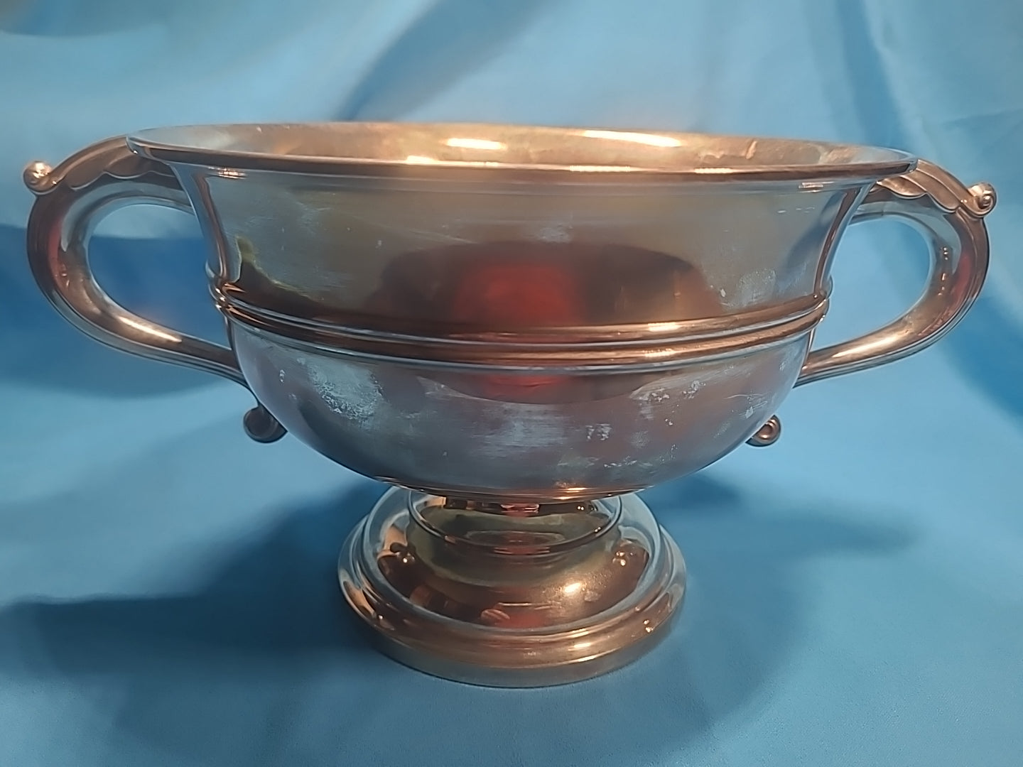 Walker & Hall Sterling Silver Twin Handled Bowl 1925 Sheffield 700g Vtg