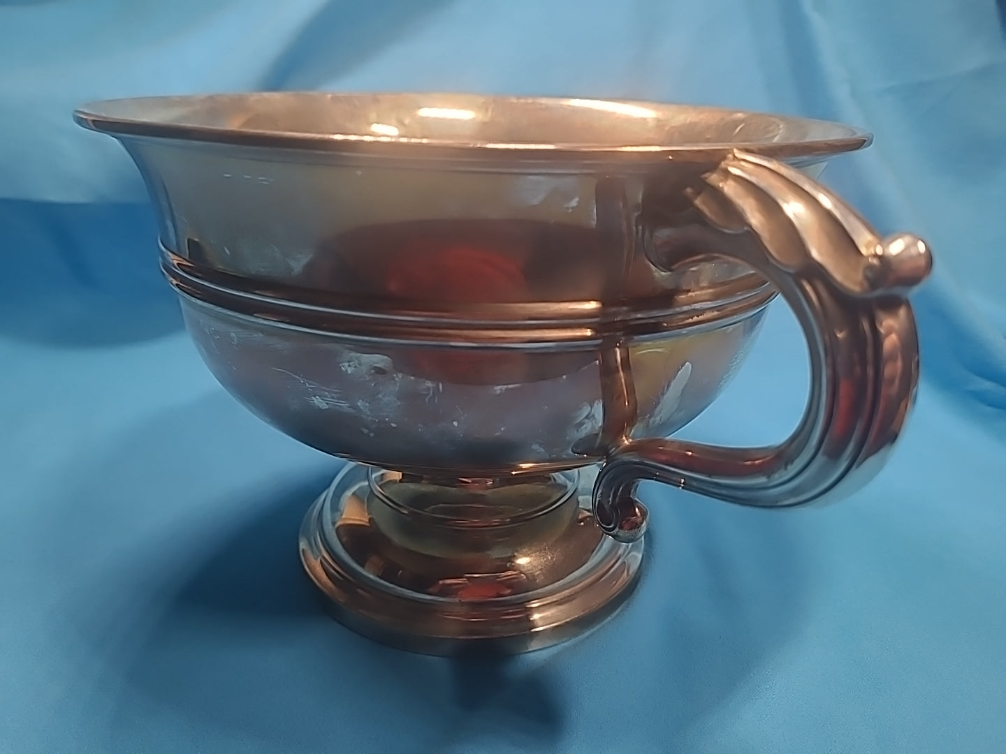 Walker & Hall Sterling Silver Twin Handled Bowl 1925 Sheffield 700g Vtg