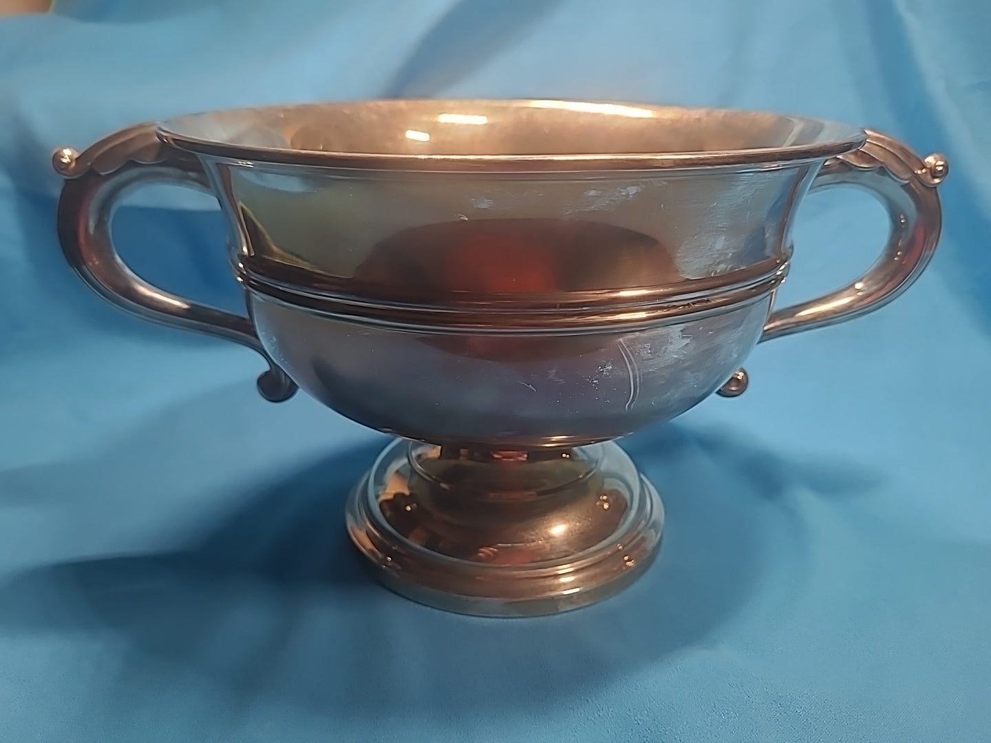 Walker & Hall Sterling Silver Twin Handled Bowl 1925 Sheffield 700g Vtg