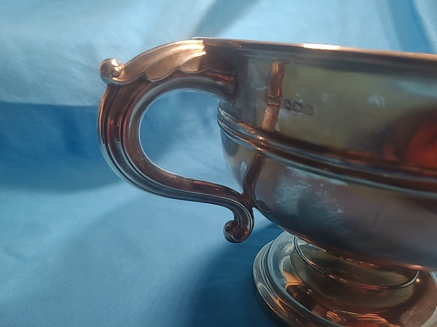 Walker & Hall Sterling Silver Twin Handled Bowl 1925 Sheffield 700g Vtg