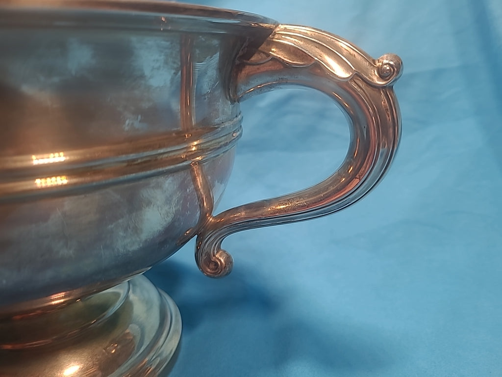 Walker & Hall Sterling Silver Twin Handled Bowl 1925 Sheffield 700g Vtg