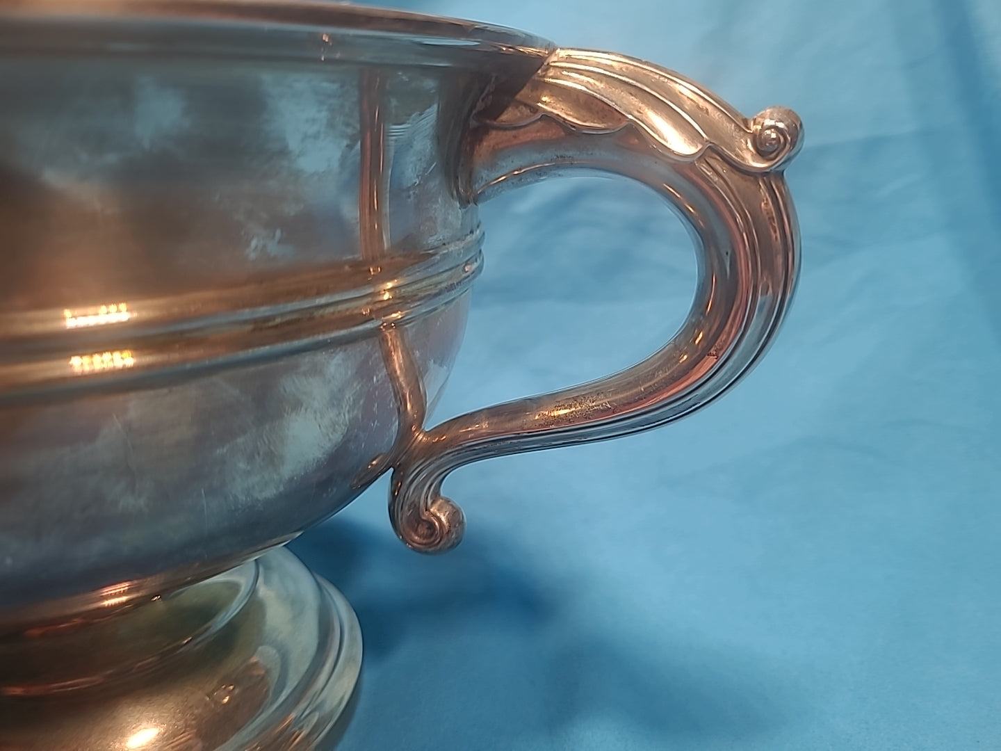 Walker & Hall Sterling Silver Twin Handled Bowl 1925 Sheffield 700g Vtg