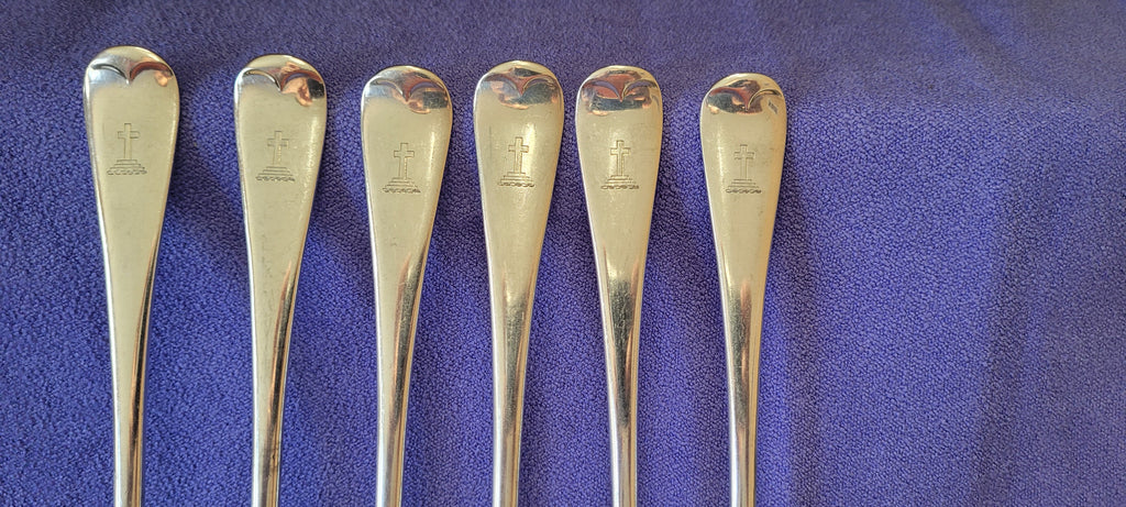 6 Silver Sterling Forks , London , 1919 , Josiah Williams & Co , 503g