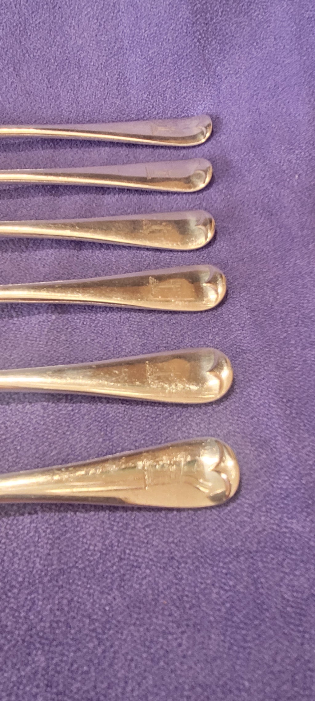 6 Silver Sterling Forks , London , 1919 , Josiah Williams & Co , 503g