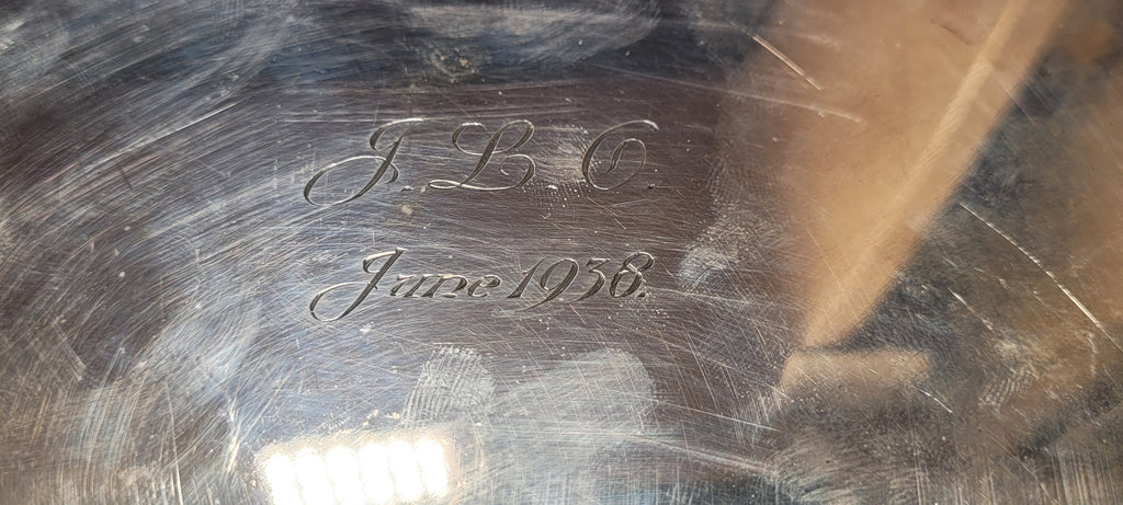 Solid Silver Footed Waiter  , 1935 , Baker Brothers LTD , Birmingham , 559 g
