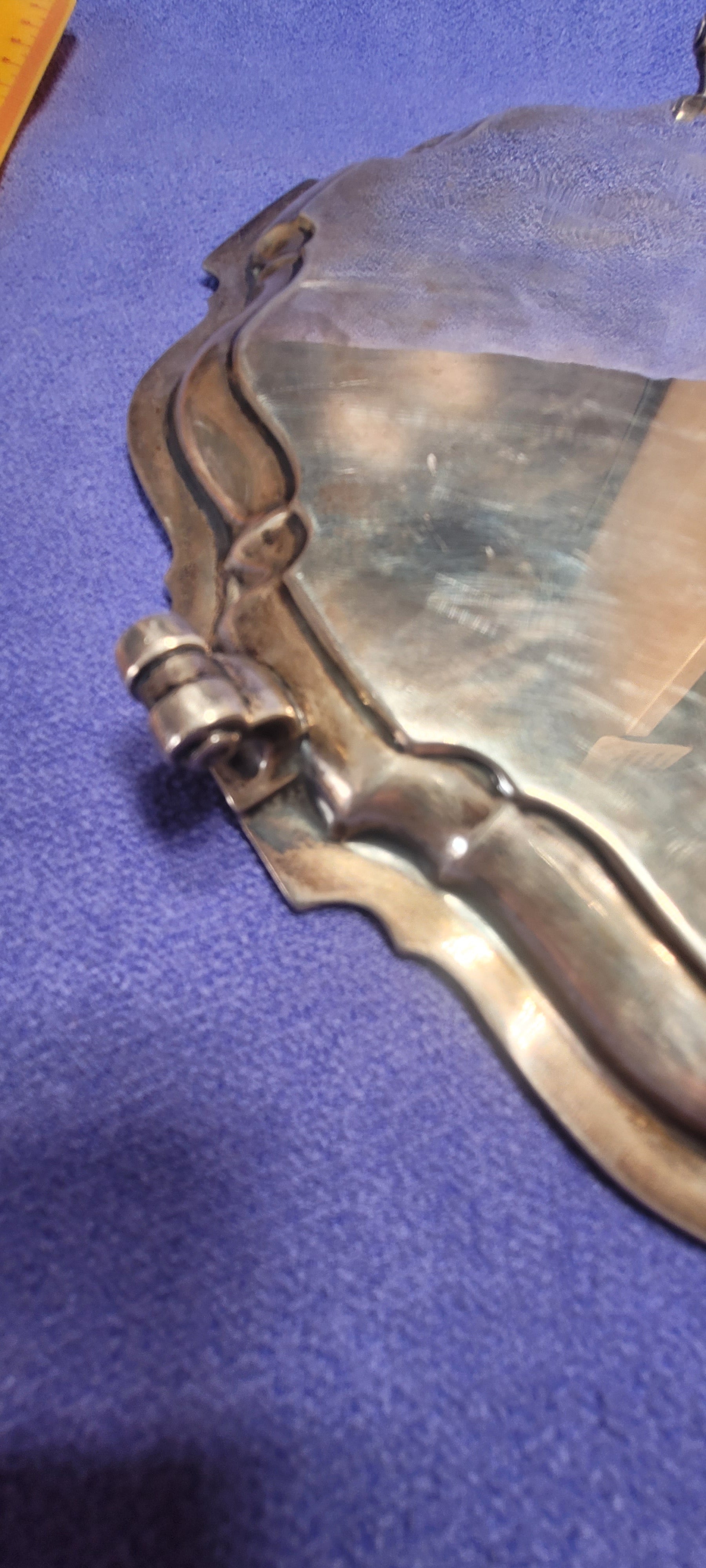Solid Silver Footed Waiter  , 1935 , Baker Brothers LTD , Birmingham , 559 g