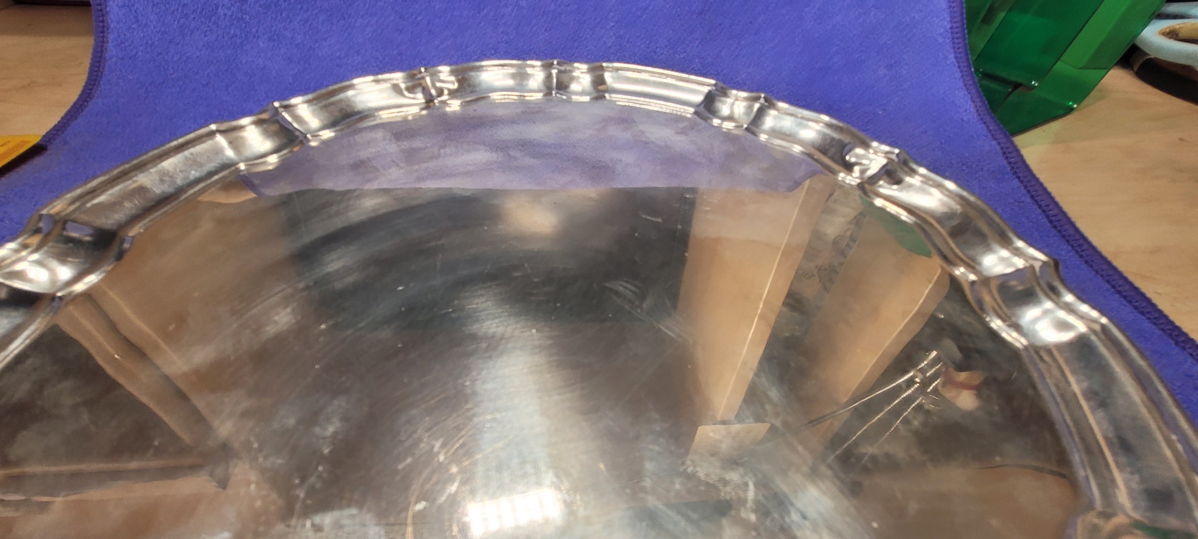 Solid Silver Footed Waiter ,1933 , Baker Brothers Silver LTD , Birmingham, 537 g