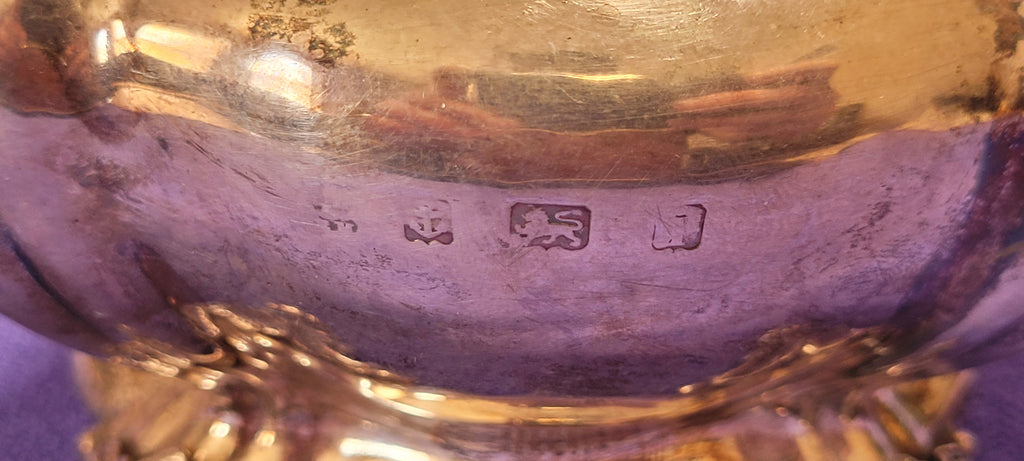 SOLID SILVER hallmarked TEA POT - 1908 Birmingham , 423g