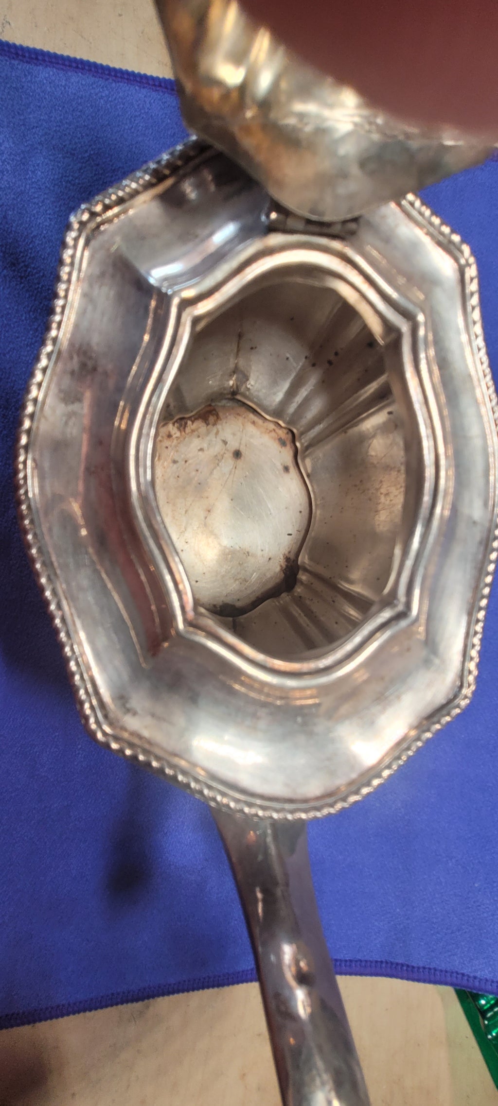 SOLID SILVER hallmarked TEA POT - 1908 Birmingham , 423g