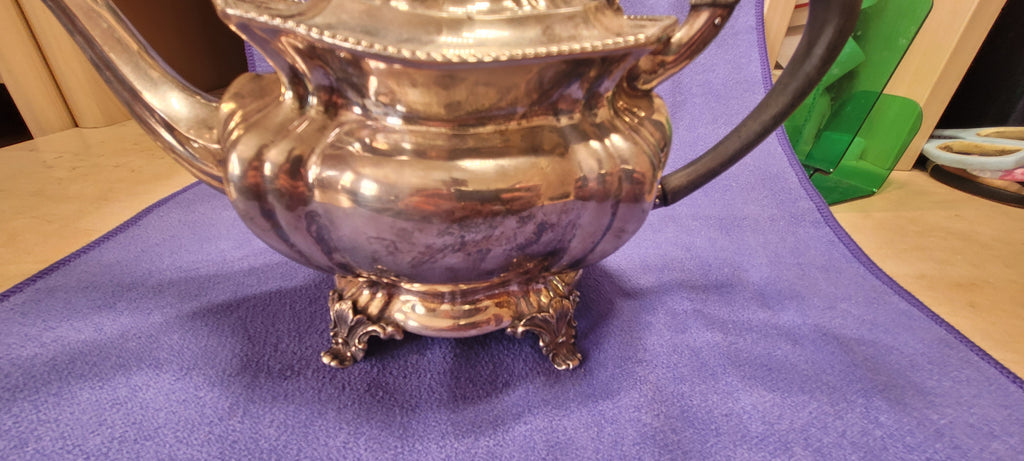 SOLID SILVER hallmarked TEA POT - 1908 Birmingham , 423g