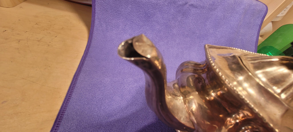 SOLID SILVER hallmarked TEA POT - 1908 Birmingham , 423g