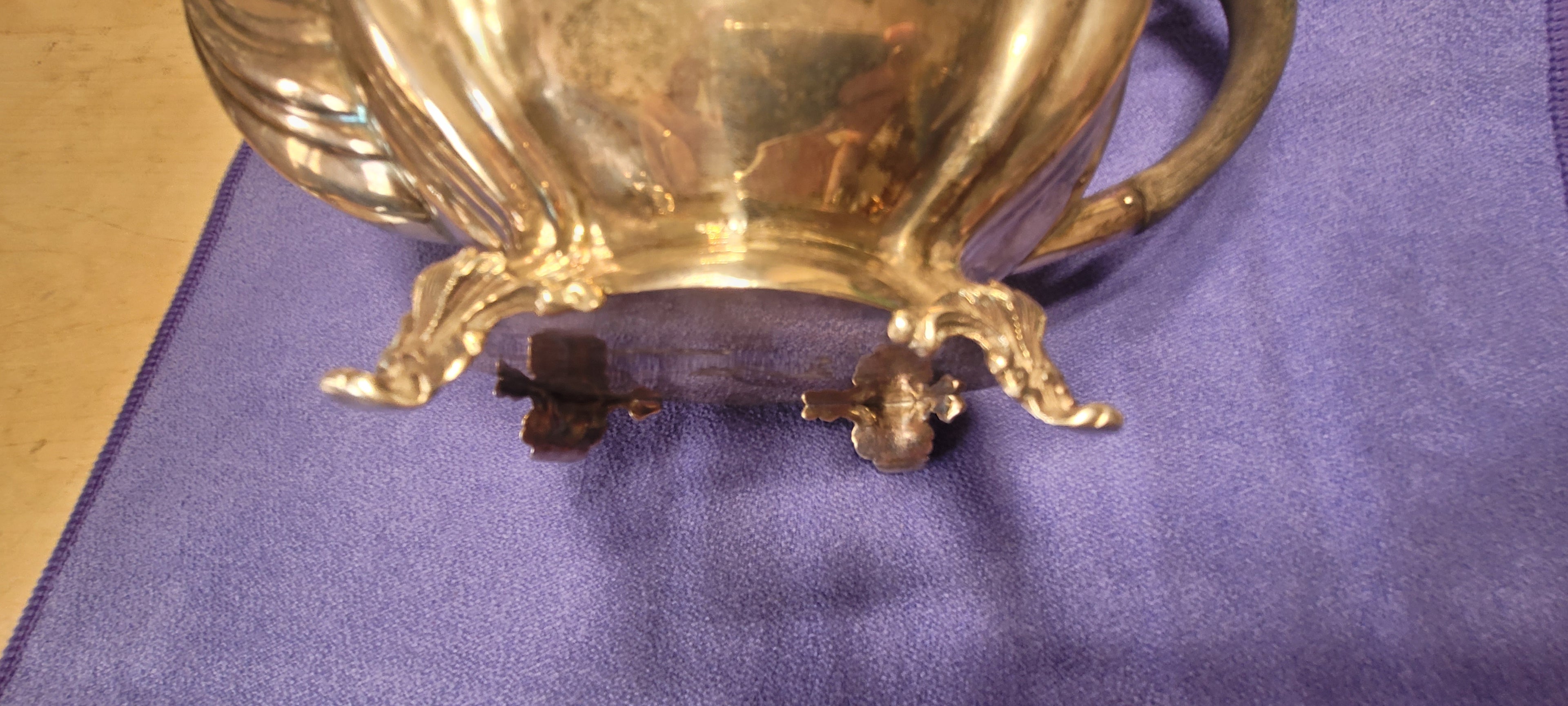 SOLID SILVER hallmarked TEA POT - 1908 Birmingham , 423g