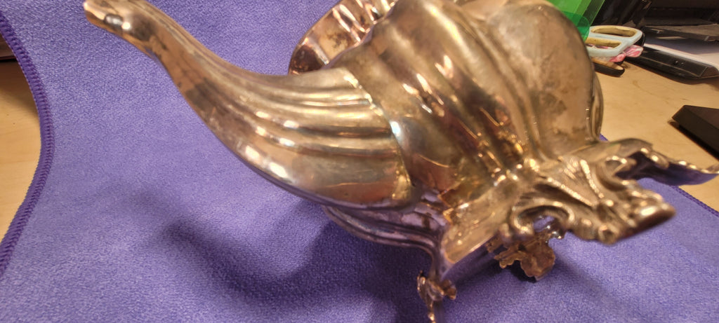 SOLID SILVER hallmarked TEA POT - 1908 Birmingham , 423g
