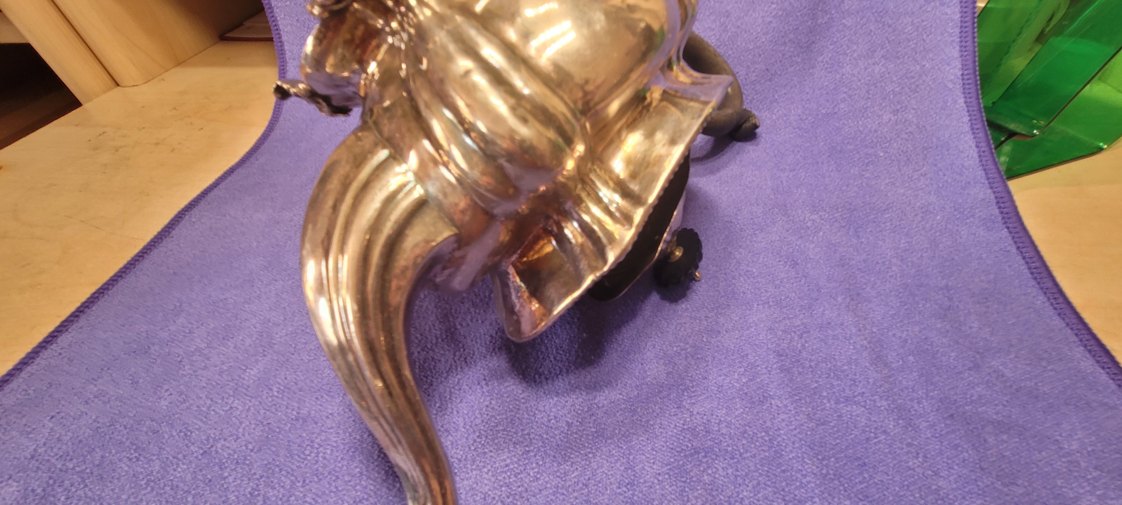 SOLID SILVER hallmarked TEA POT - 1908 Birmingham , 423g