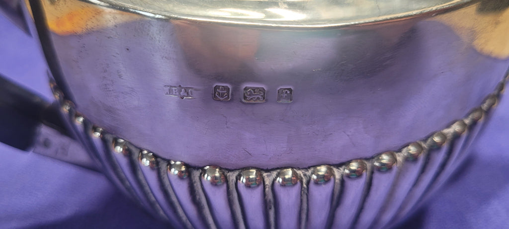 Sterling Silver Teapot, Birmingham, 348g, 1905, W Eaves & Co
