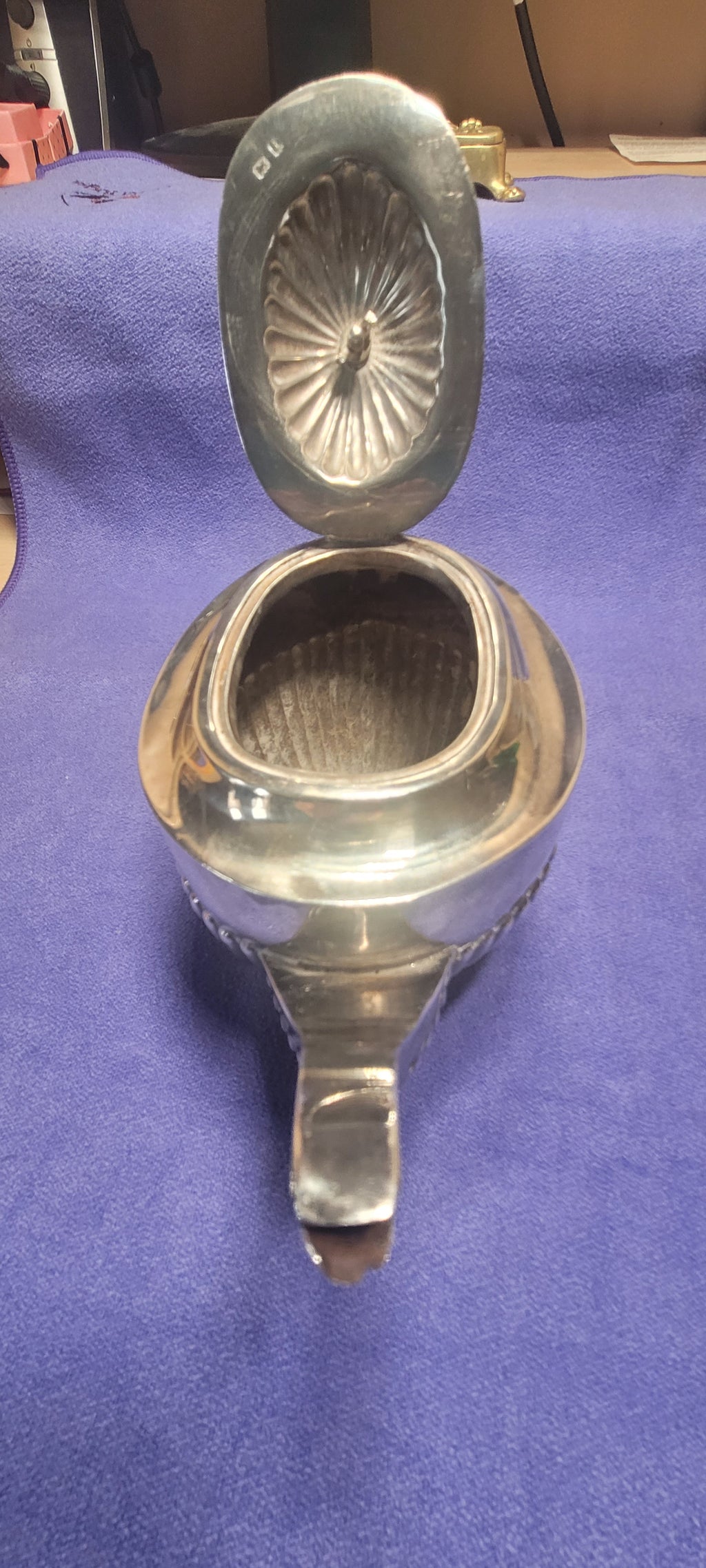 Sterling Silver Teapot, Birmingham, 348g, 1905, W Eaves & Co