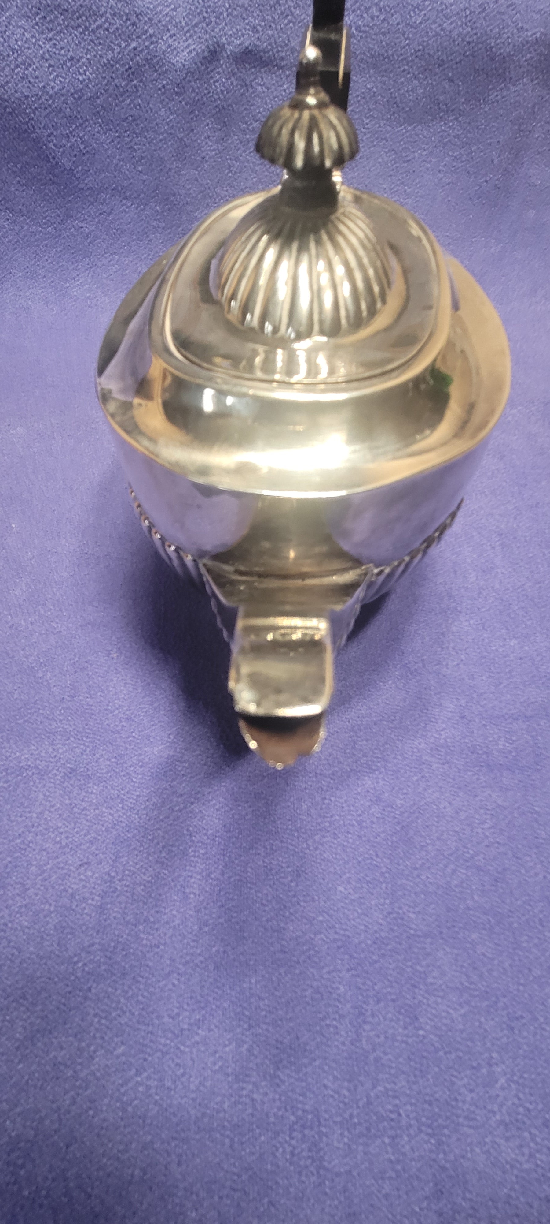 Sterling Silver Teapot, Birmingham, 348g, 1905, W Eaves & Co