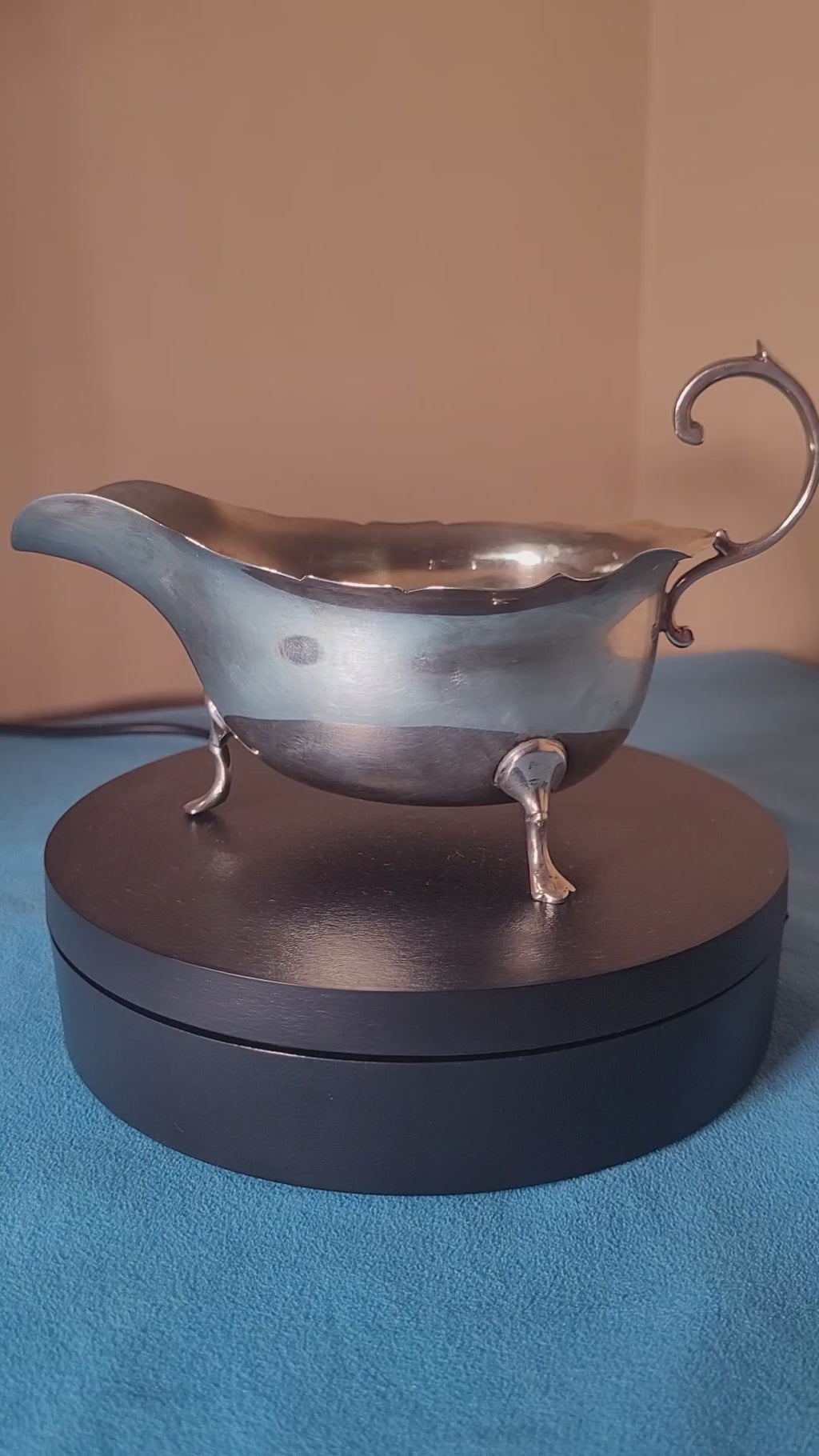 Antique Sterling Silver Gravy Boat 95g Birmingham 1915 Horace Woodward & Co Ltd