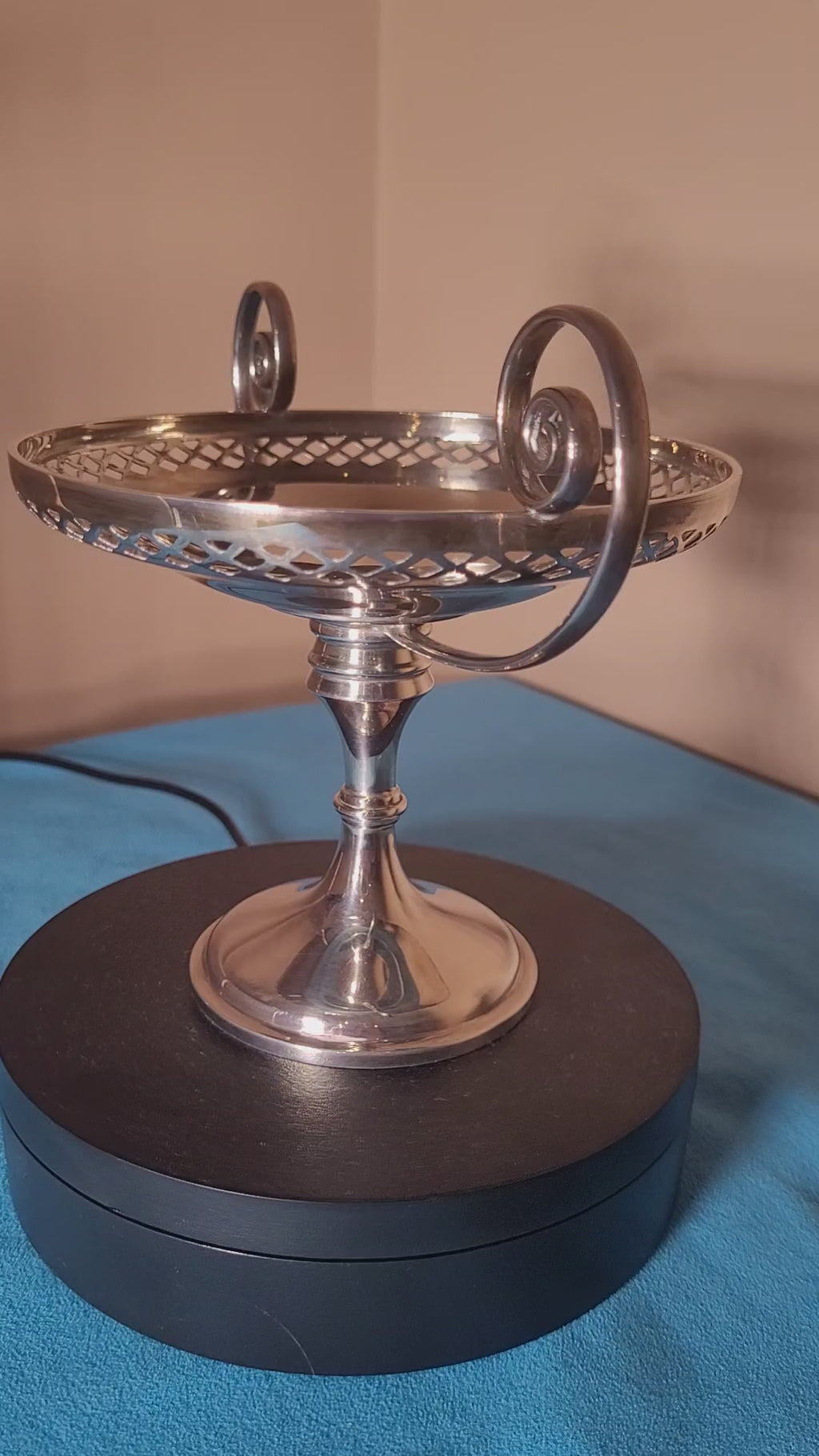 Antique Solid Silver Tazza Dish London 1909 John Collard Vickery 206g Approx