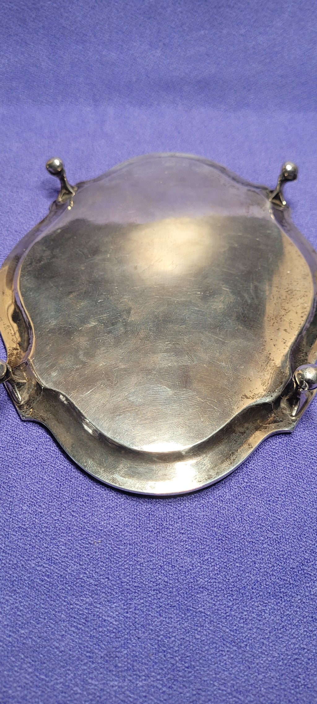 Antique Sterling Silver Footed Tray 212g London 1874 Robert Harper