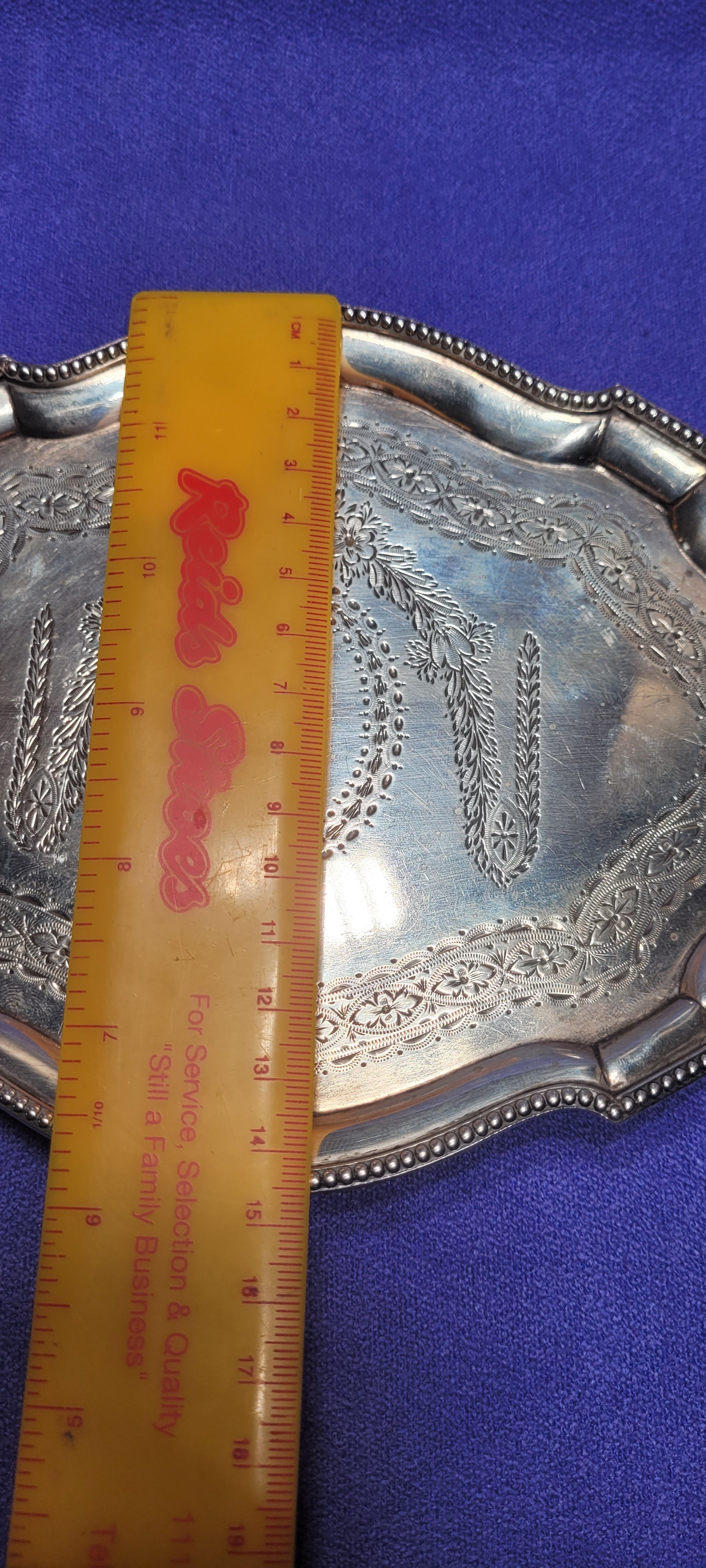 Antique Sterling Silver Footed Tray 212g London 1874 Robert Harper