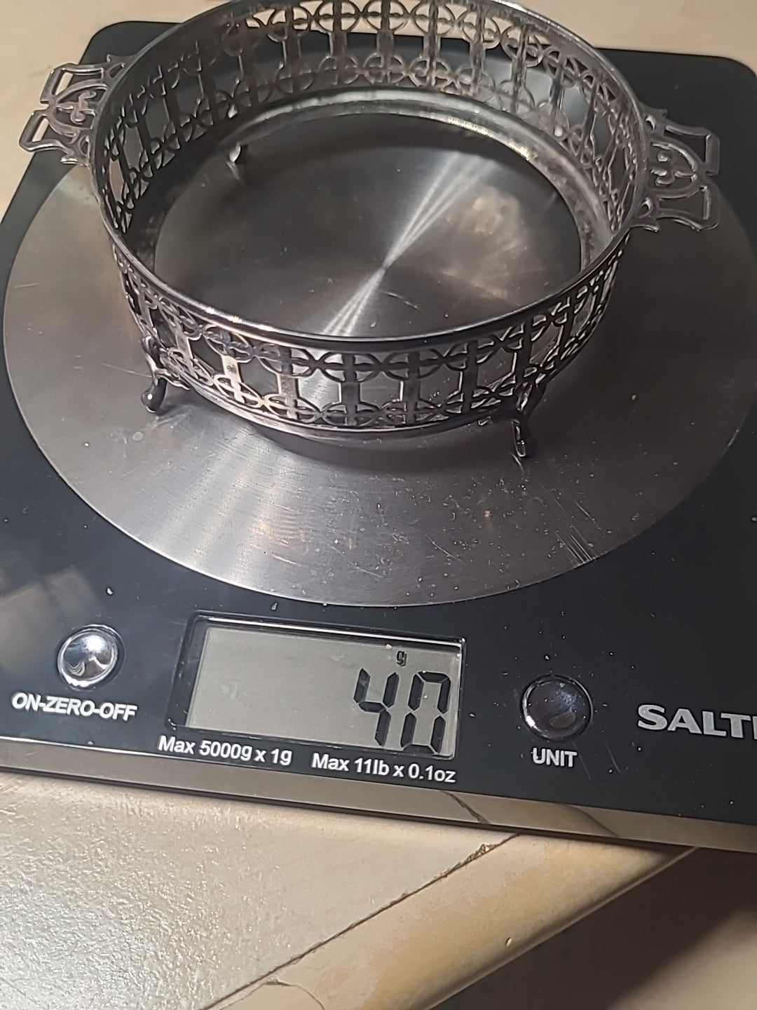 Antique 1925 Adie Brothers Sterling Silver Butter Dish Glass Liner Birmingham