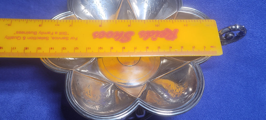 Antique Austro Hungarian Sterling Silver Gothic Compote Vienna c1870 215g