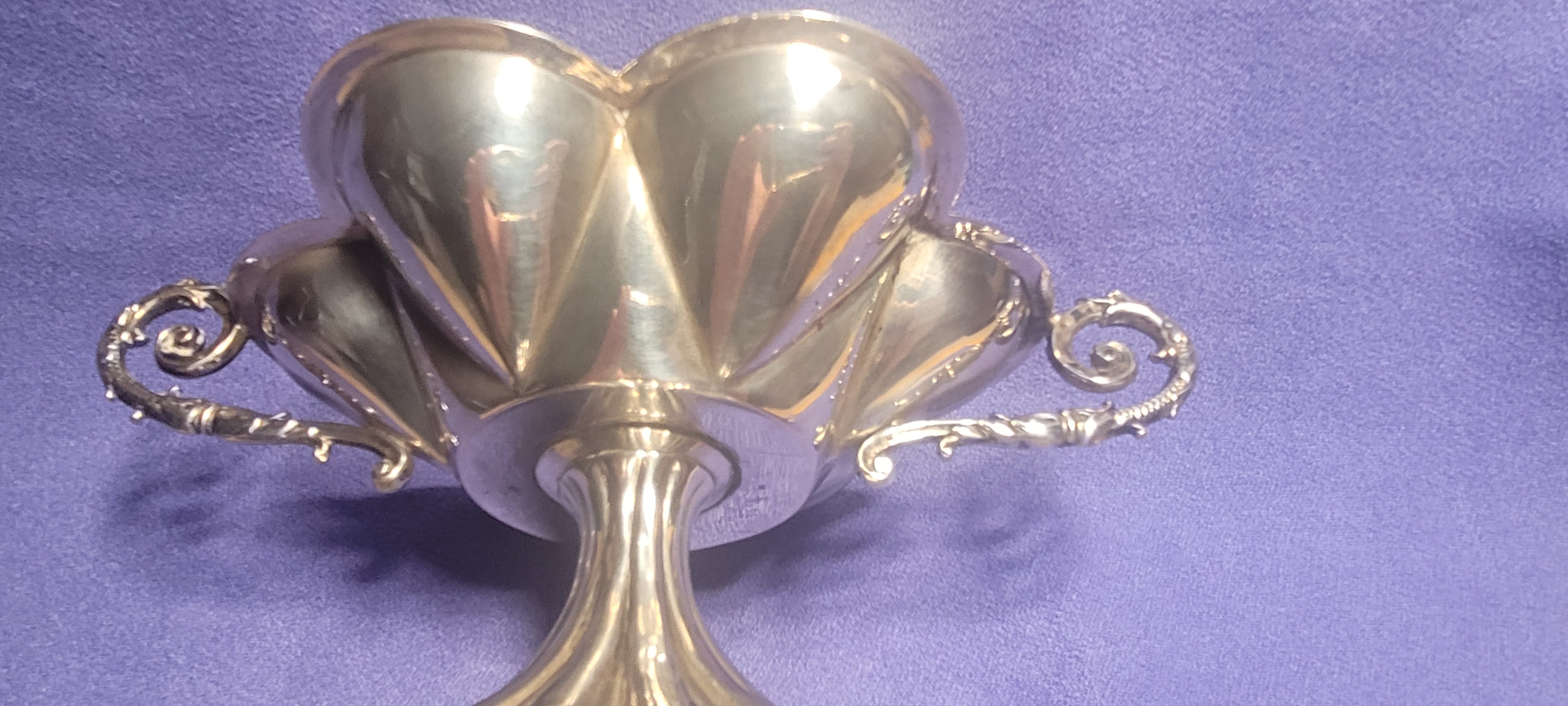 Antique Austro Hungarian Sterling Silver Gothic Compote Vienna c1870 215g