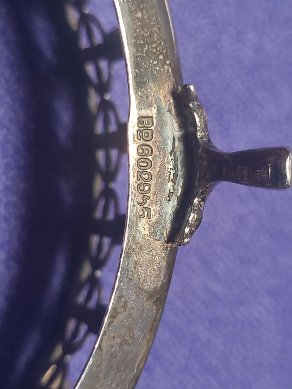 Antique 1925 Adie Brothers Sterling Silver Butter Dish Glass Liner Birmingham