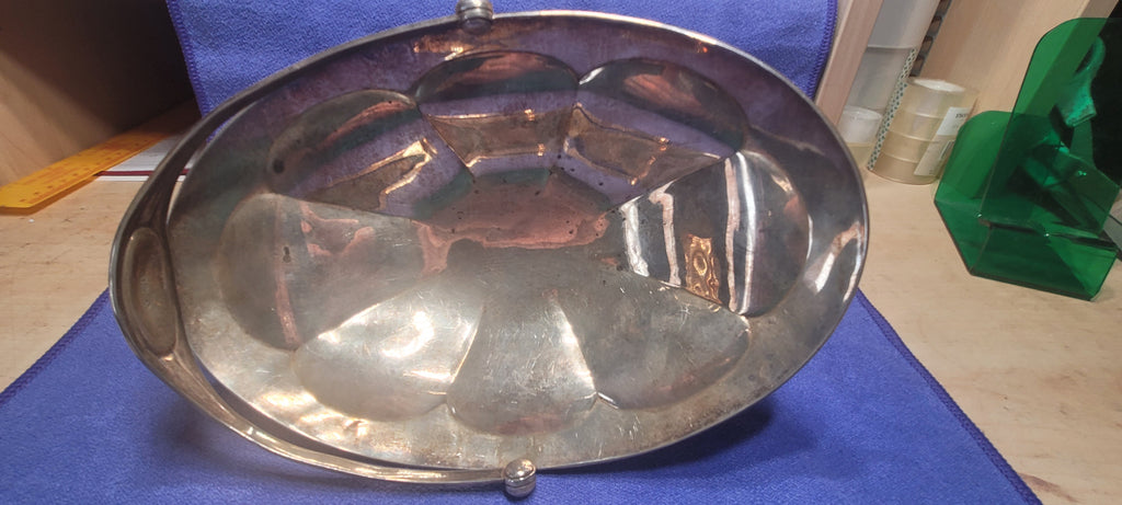 Solid Silver Fruit Handled Basket,Holland Aldwinckle & Slater,London,344g ,1909