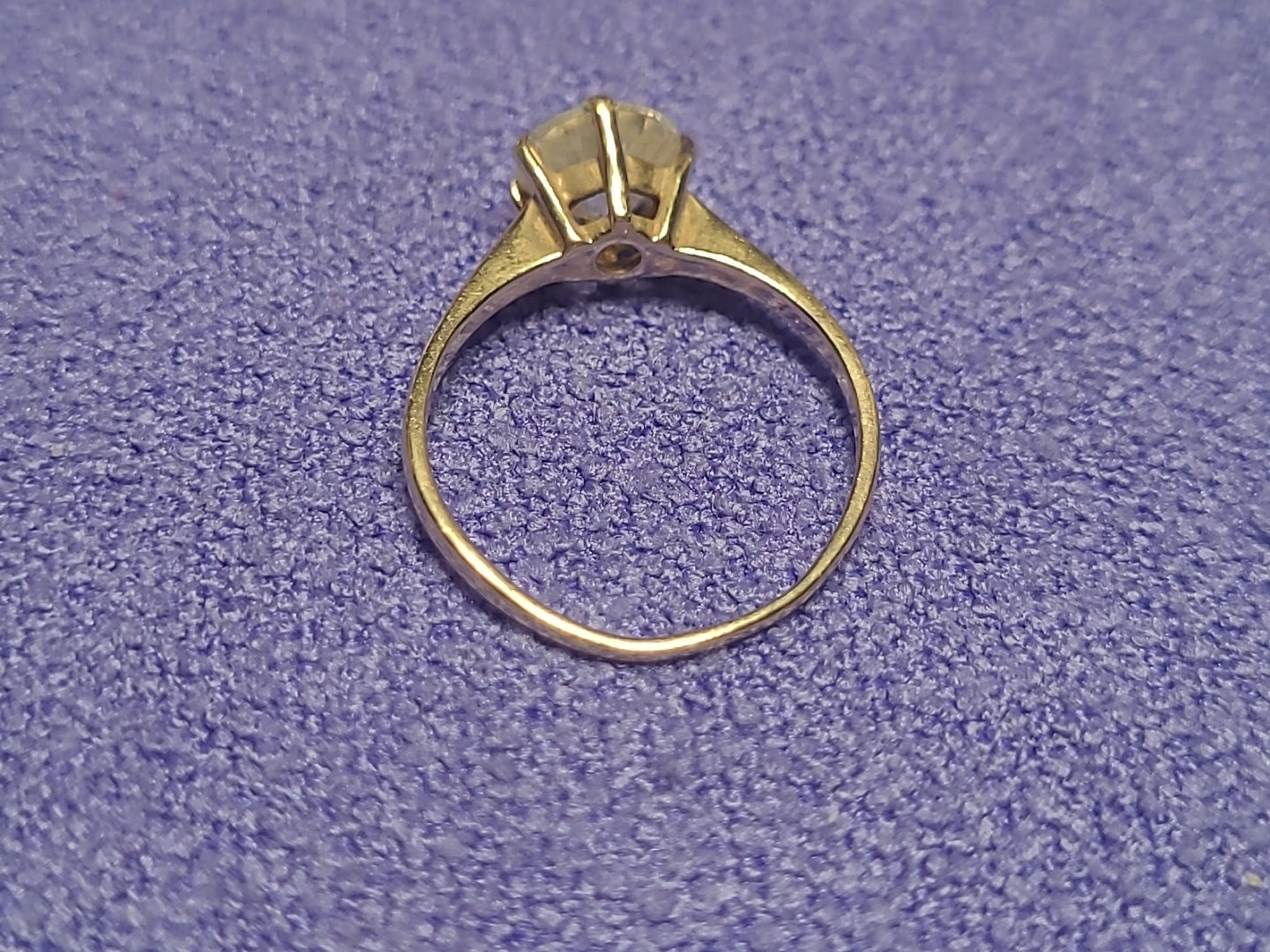 9ct Gold CZ Solitaire Ring Size L 1/2 Hallmarked Boxed 1.8g