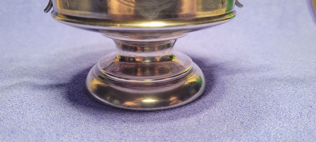 Antique 935 Silver Twin Handle Cup 194g Austria-Hungary “Diana Head” Mark