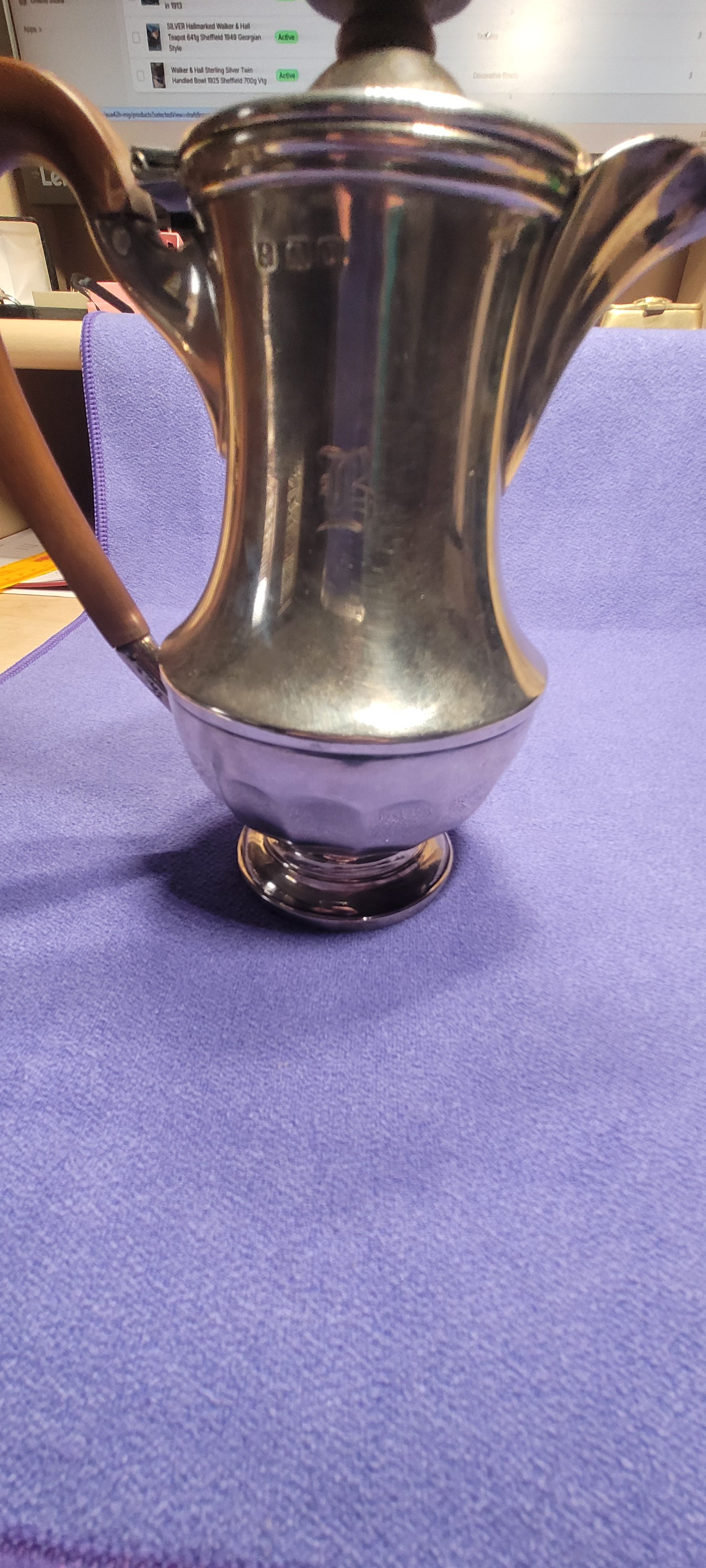 Sterling Silver  Jug, Birmingham , 396g , 1933 , Unknown Maker