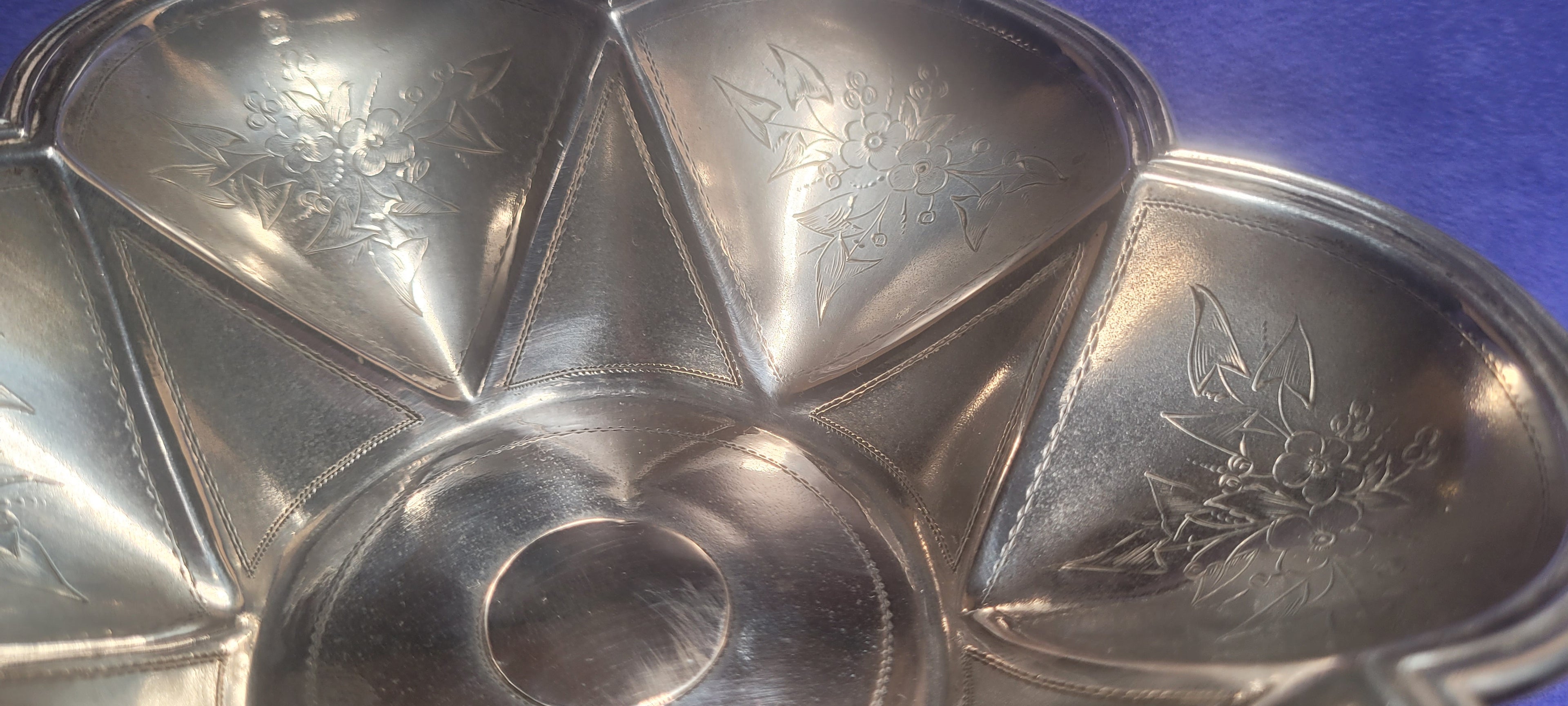 Antique Austro Hungarian Sterling Silver Gothic Compote Vienna c1870 215g