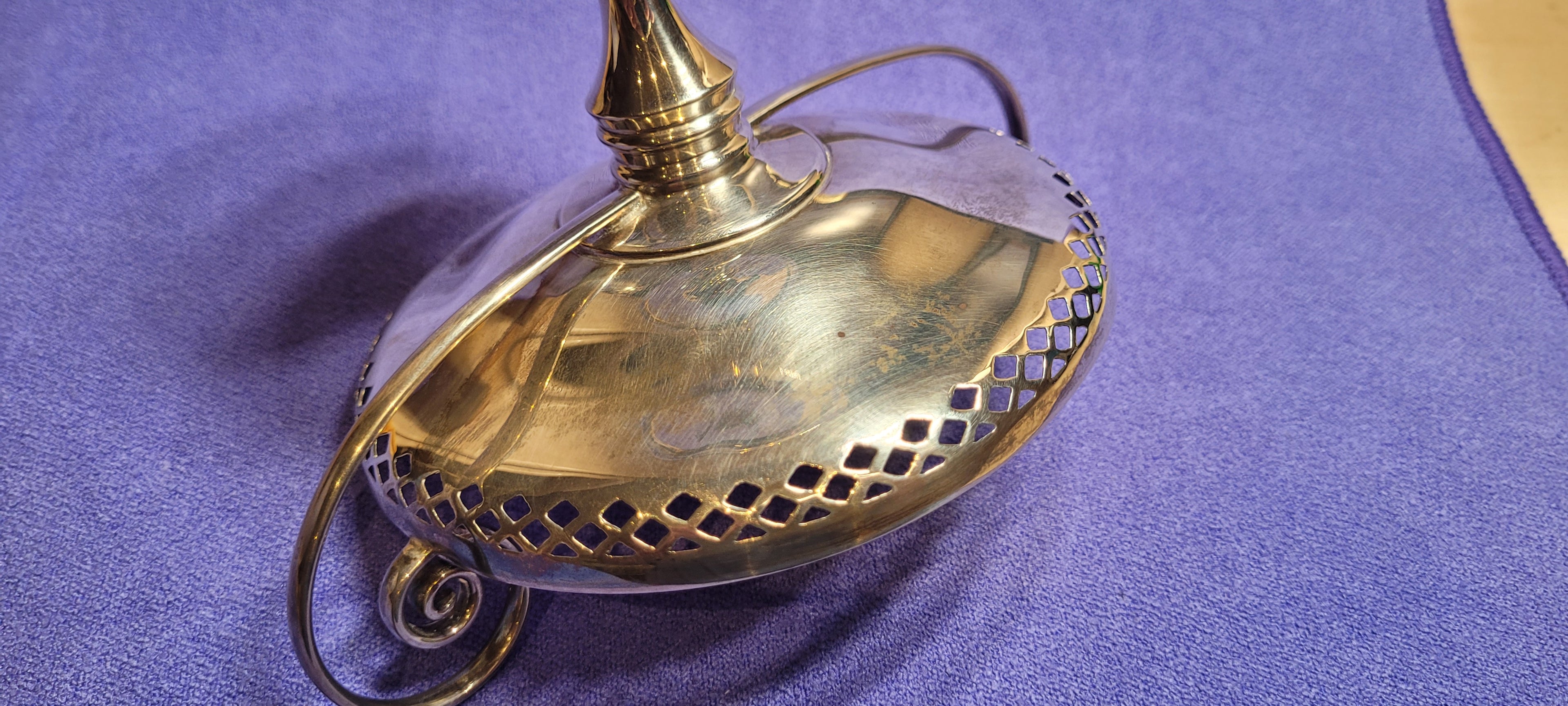 Antique Solid Silver Tazza Dish London 1909 John Collard Vickery 206g Approx