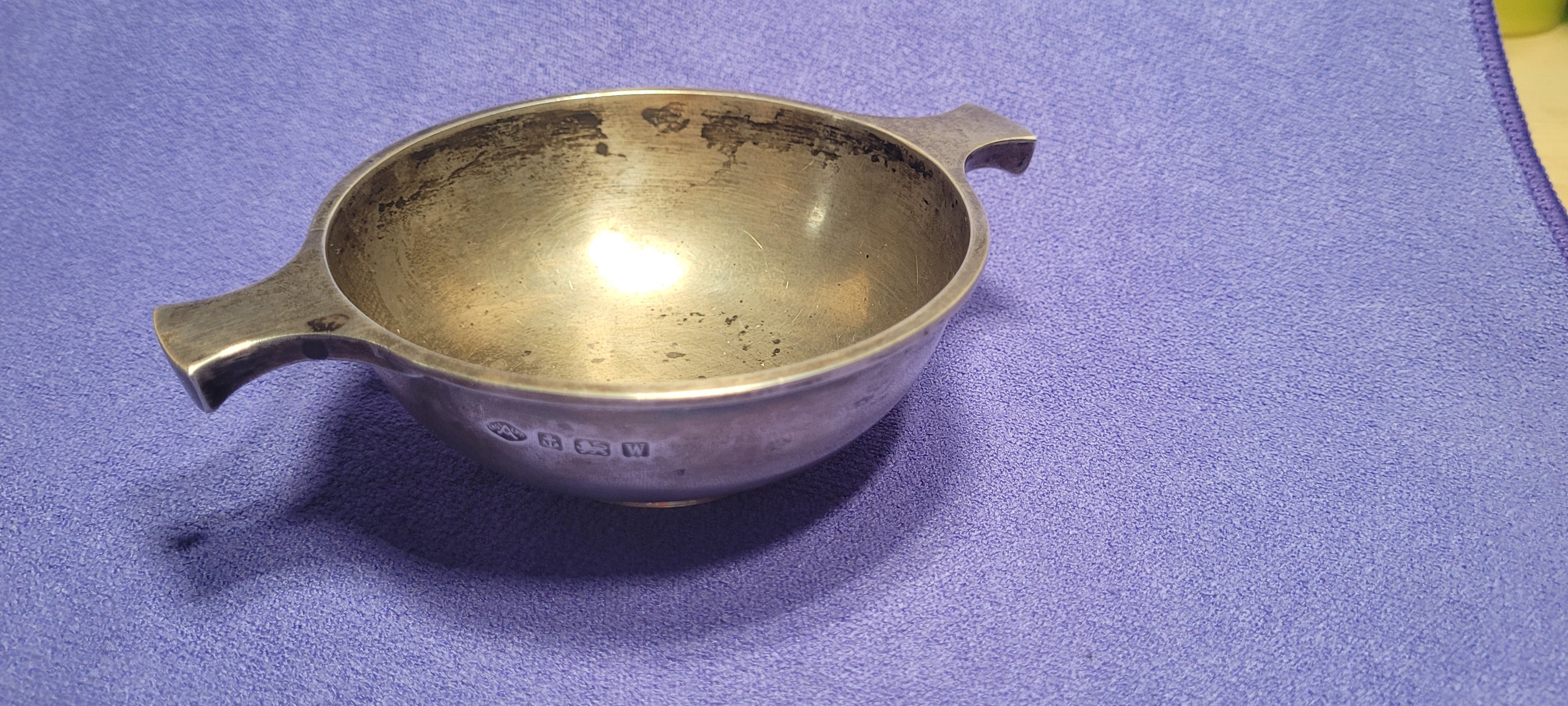 Antique Sterling Silver Quaich 129g Birmingham 1921 Adie Brothers Ltd