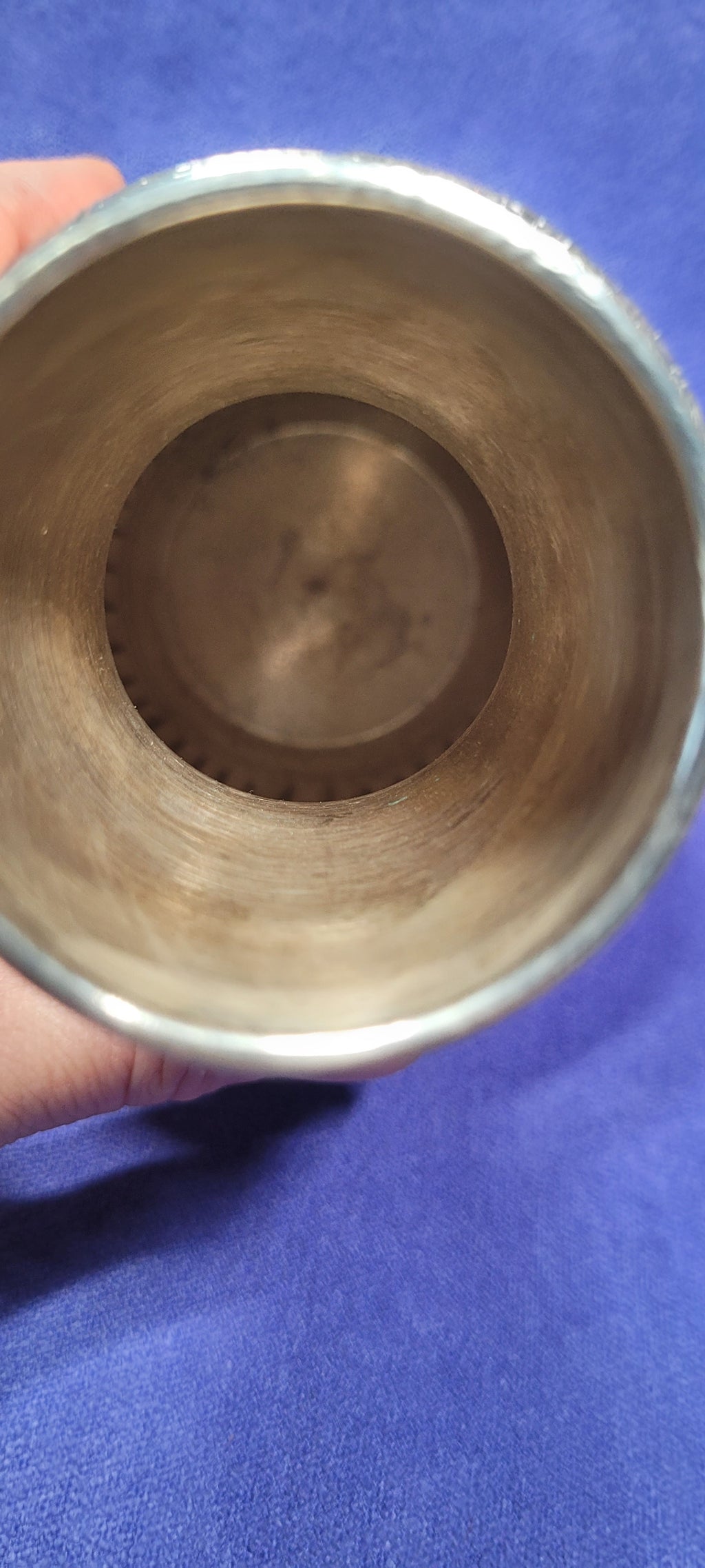 Antique Solid Silver Vase 351g 18cm Hand Chased Floral Design Stamped "SILVER"