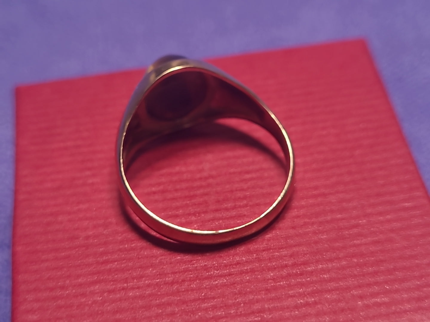 Vintage 9ct Gold Tiger’s Eye Signet Style Ring Hallmarked 375 Size L