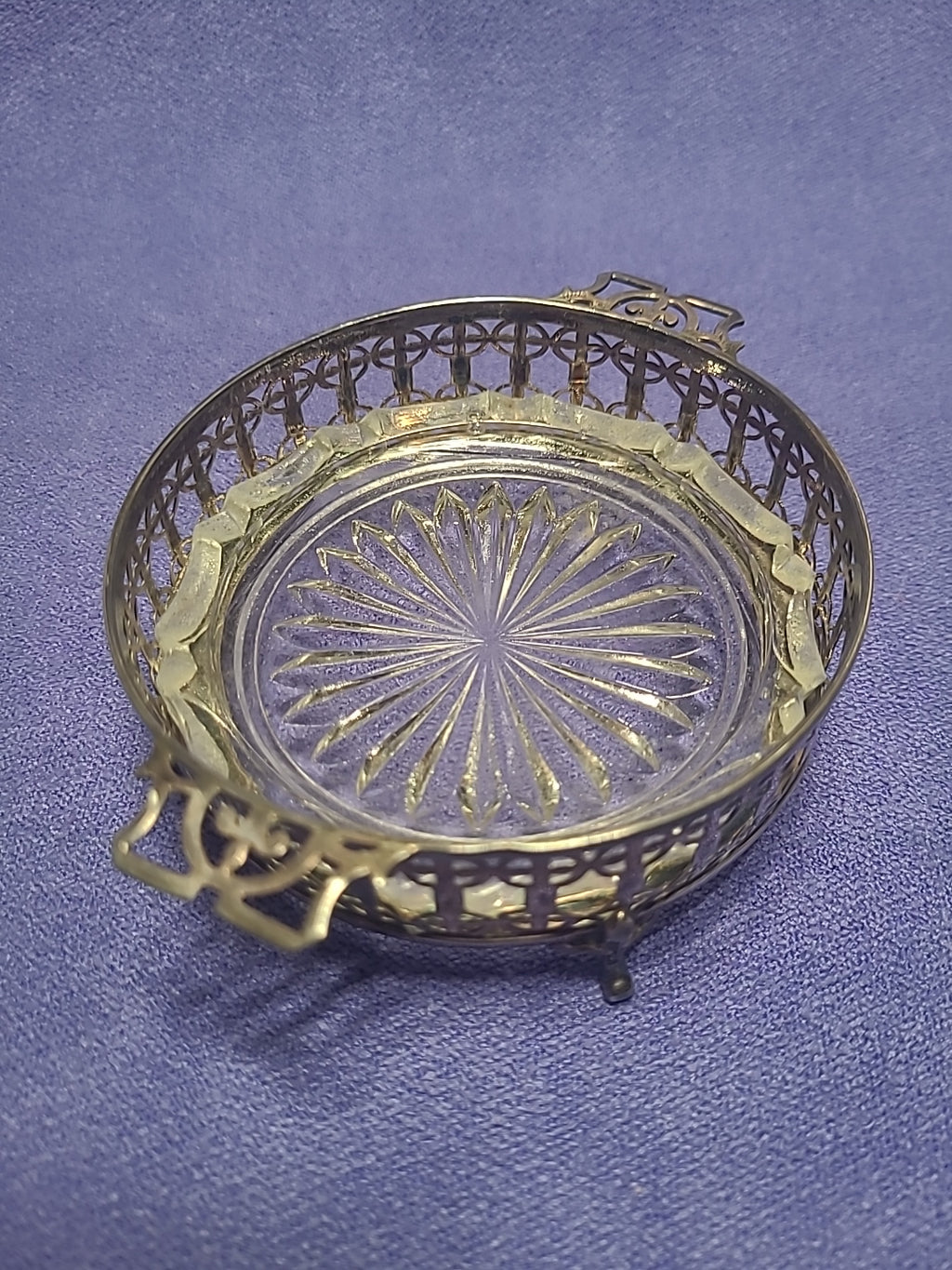 Antique 1925 Adie Brothers Sterling Silver Butter Dish Glass Liner Birmingham