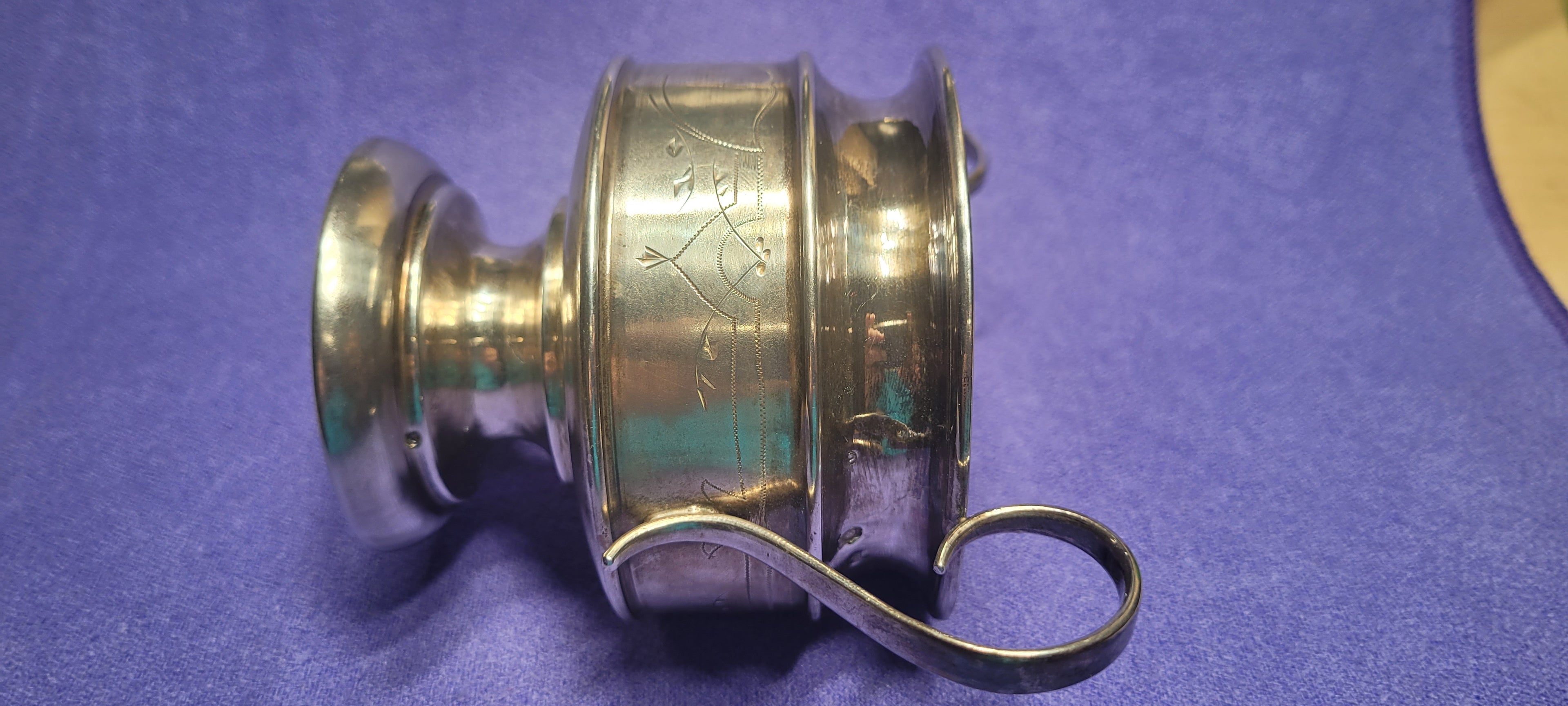 Antique 935 Silver Twin Handle Cup 194g Austria-Hungary “Diana Head” Mark