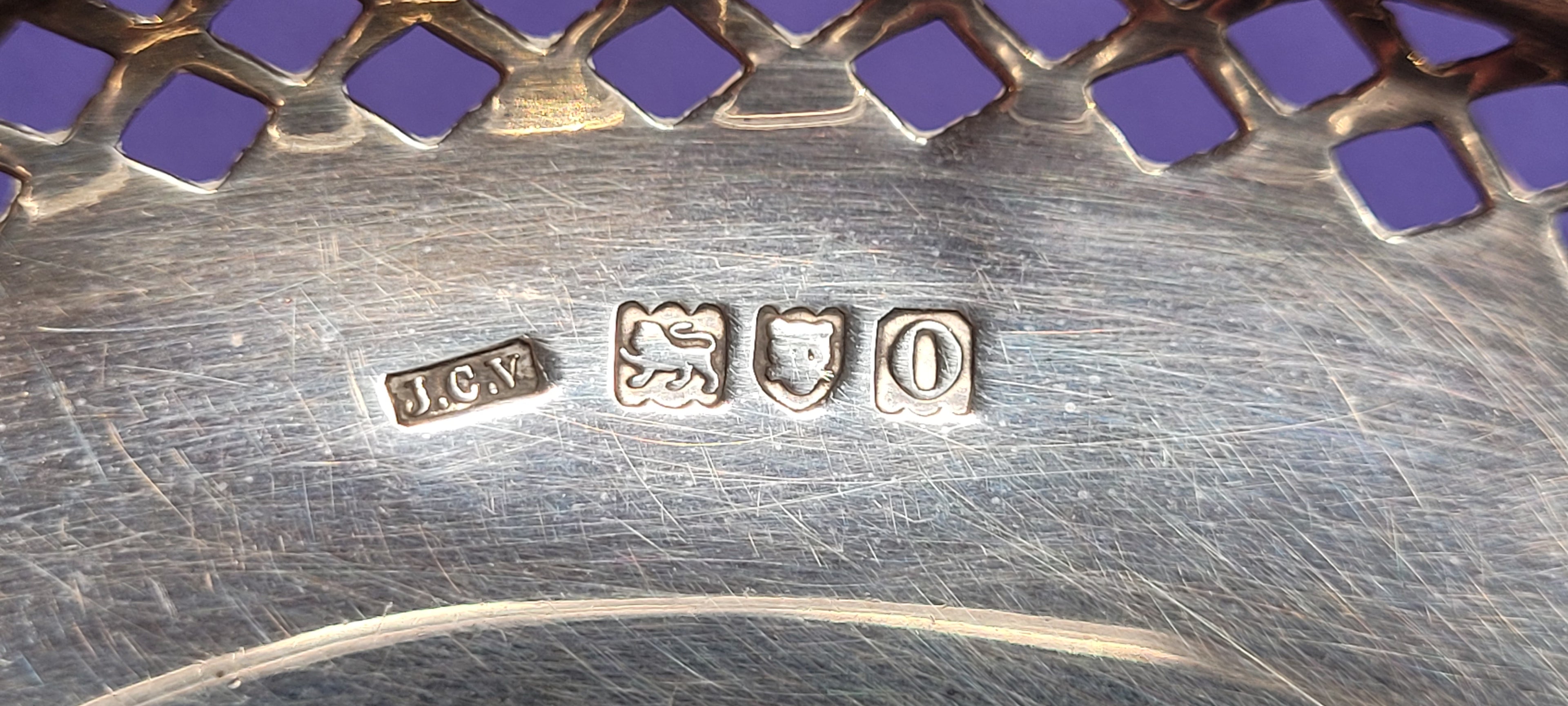 Antique Solid Silver Tazza Dish London 1909 John Collard Vickery 206g Approx