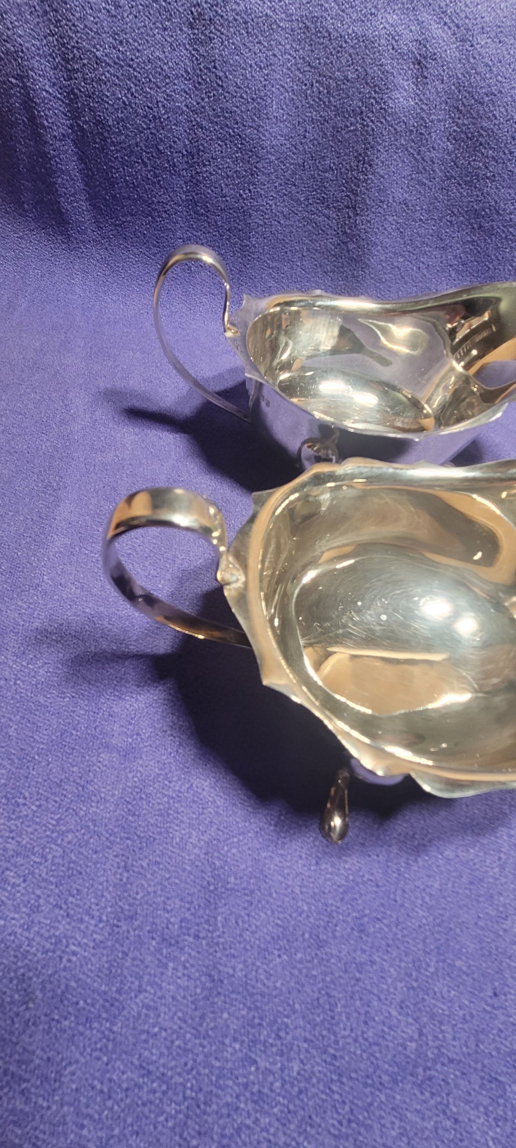 Pair Sterling Silver Sauce Boats Sheffield 1931 Emile Viner 316g Hallmarked