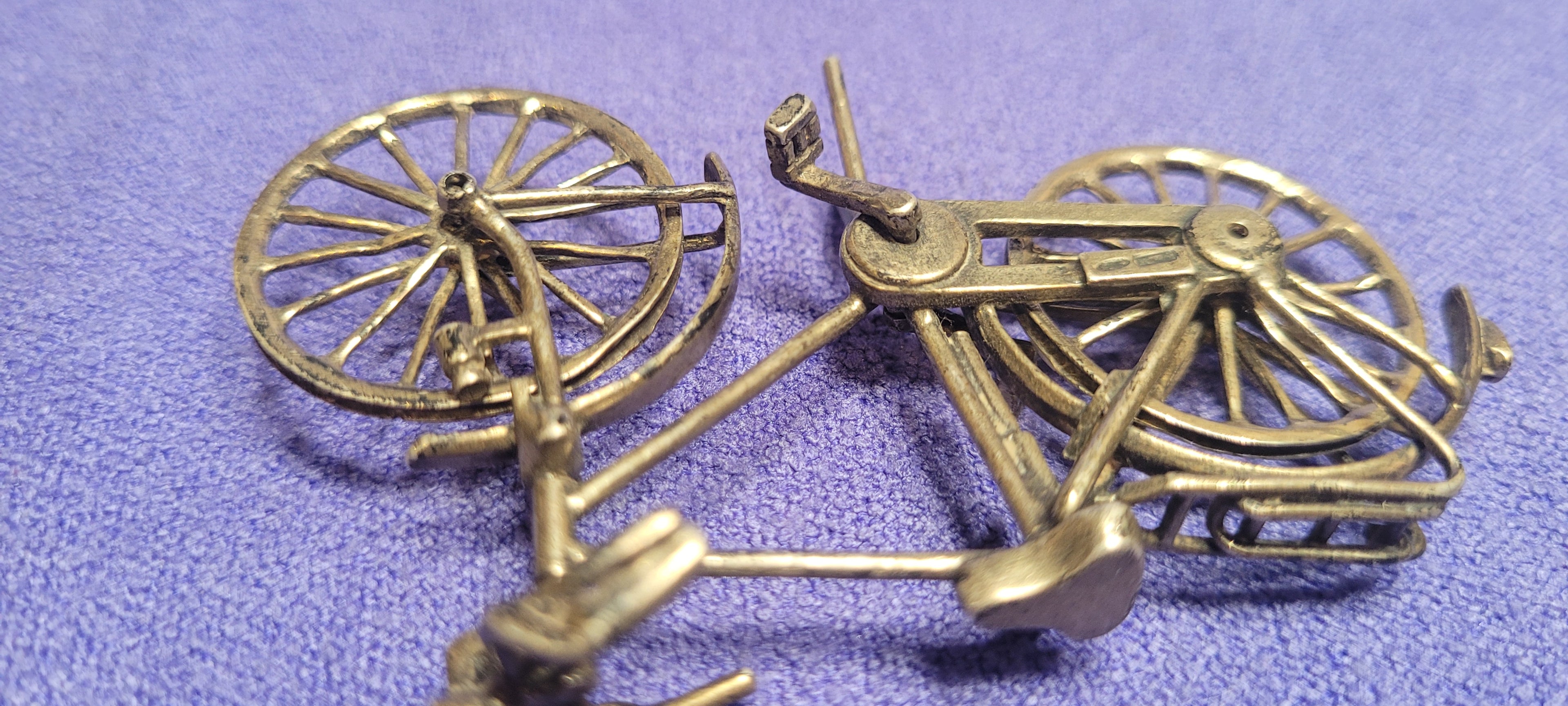 Sterling Silver Miniature Bicycle 925 Spain Hallmarked Collectible 26g Ornament