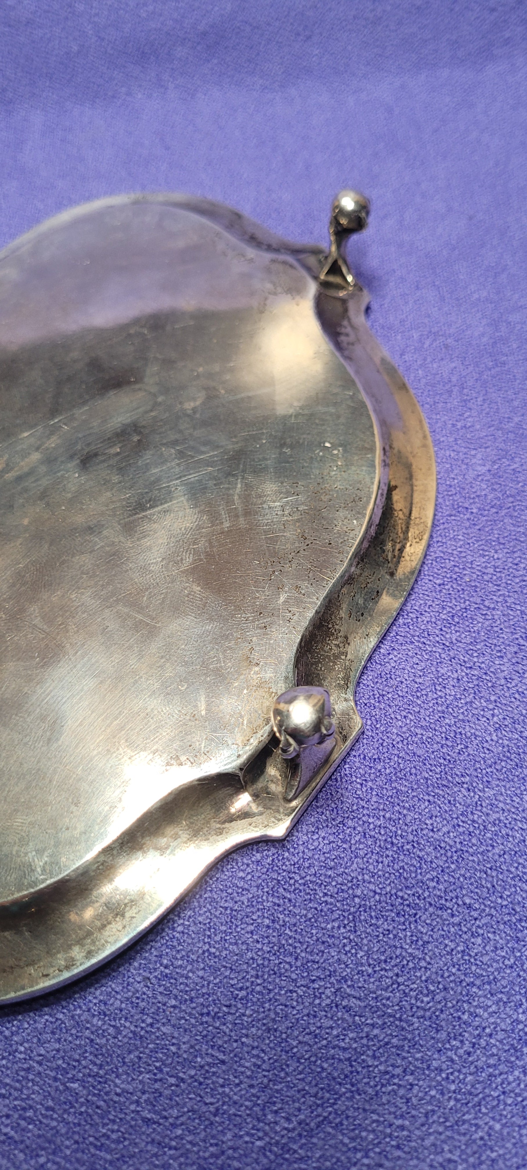 Antique Sterling Silver Footed Tray 212g London 1874 Robert Harper