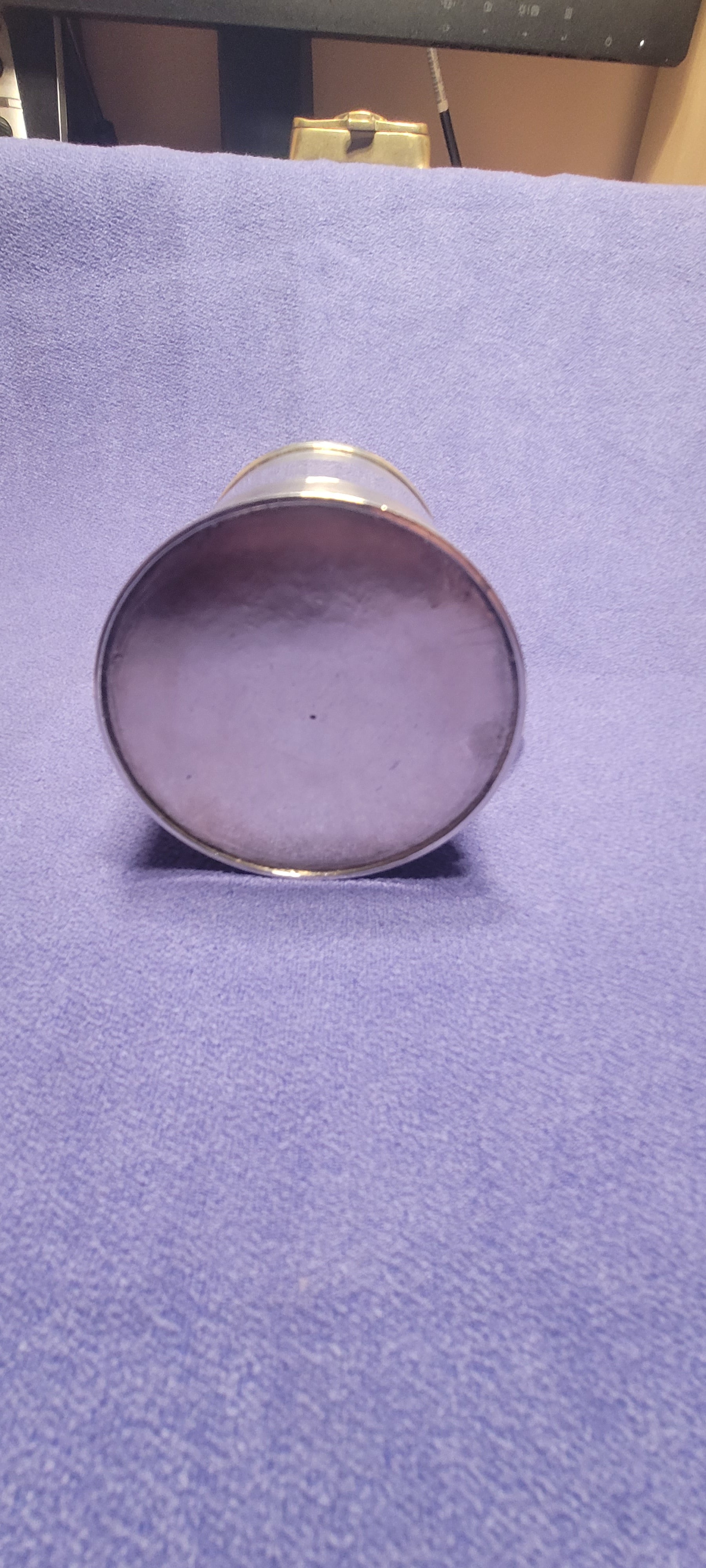 1856 Exeter Sterling Silver Christening Mug Lined Pattern Josiah Williams